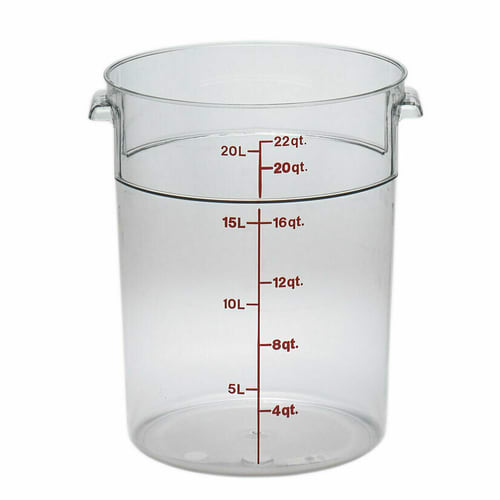 Cambro 22 Qt. Clear Round Polycarbonate Food Storage Container