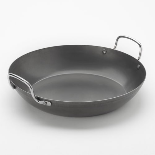 American Metalcraft BSPP12 14-1/5" Black Steel Paella Pan