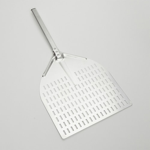 American Metalcraft LPITP1422 14-1/2" x 14-1/2" Aluminum Perforated Deluxe Pizza Peel with 24-1/2" Handle