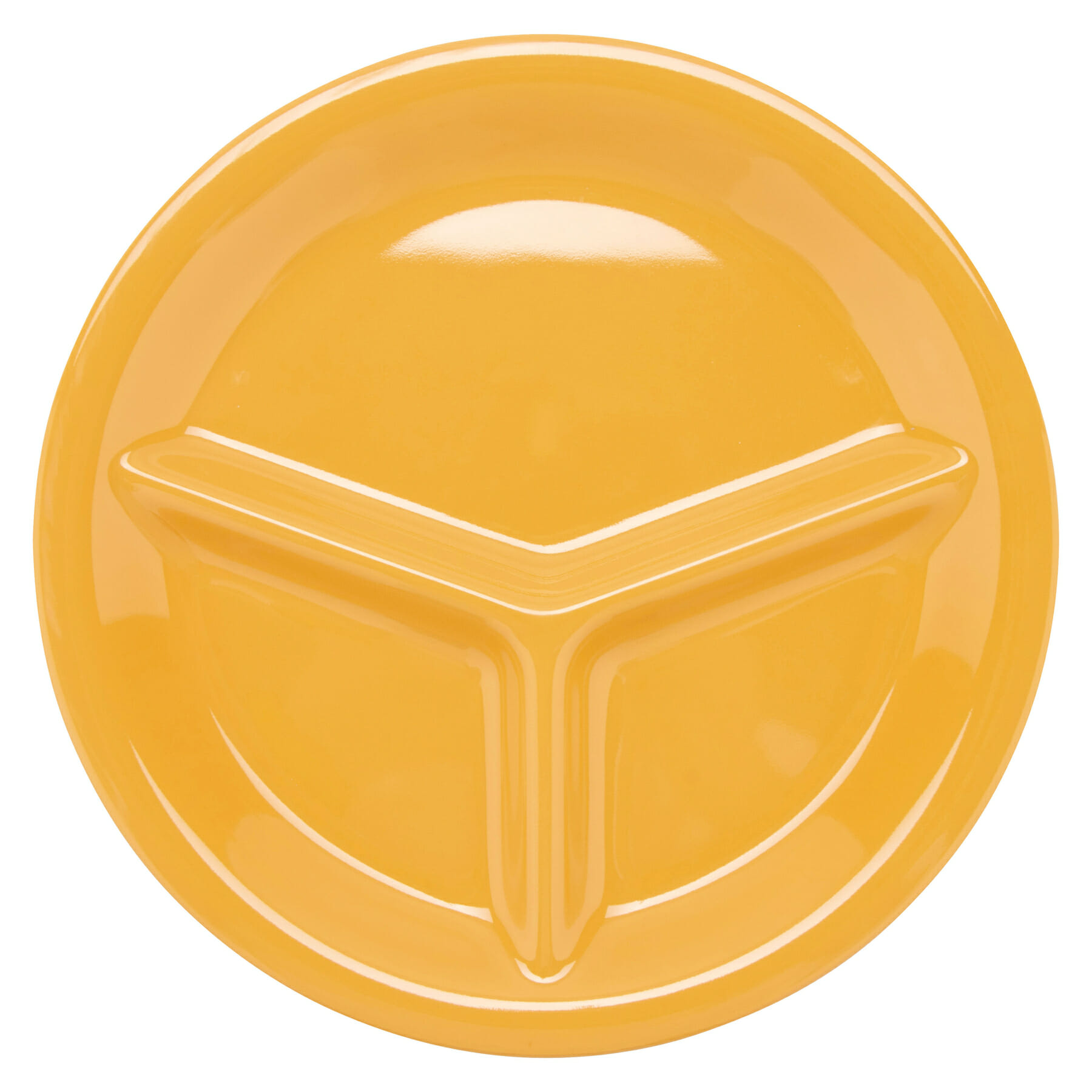 G.E.T. Enterprises CP-10-TY Diamond Mardi Gras 10-1/4" Round Tropical Yellow Melamine Plate