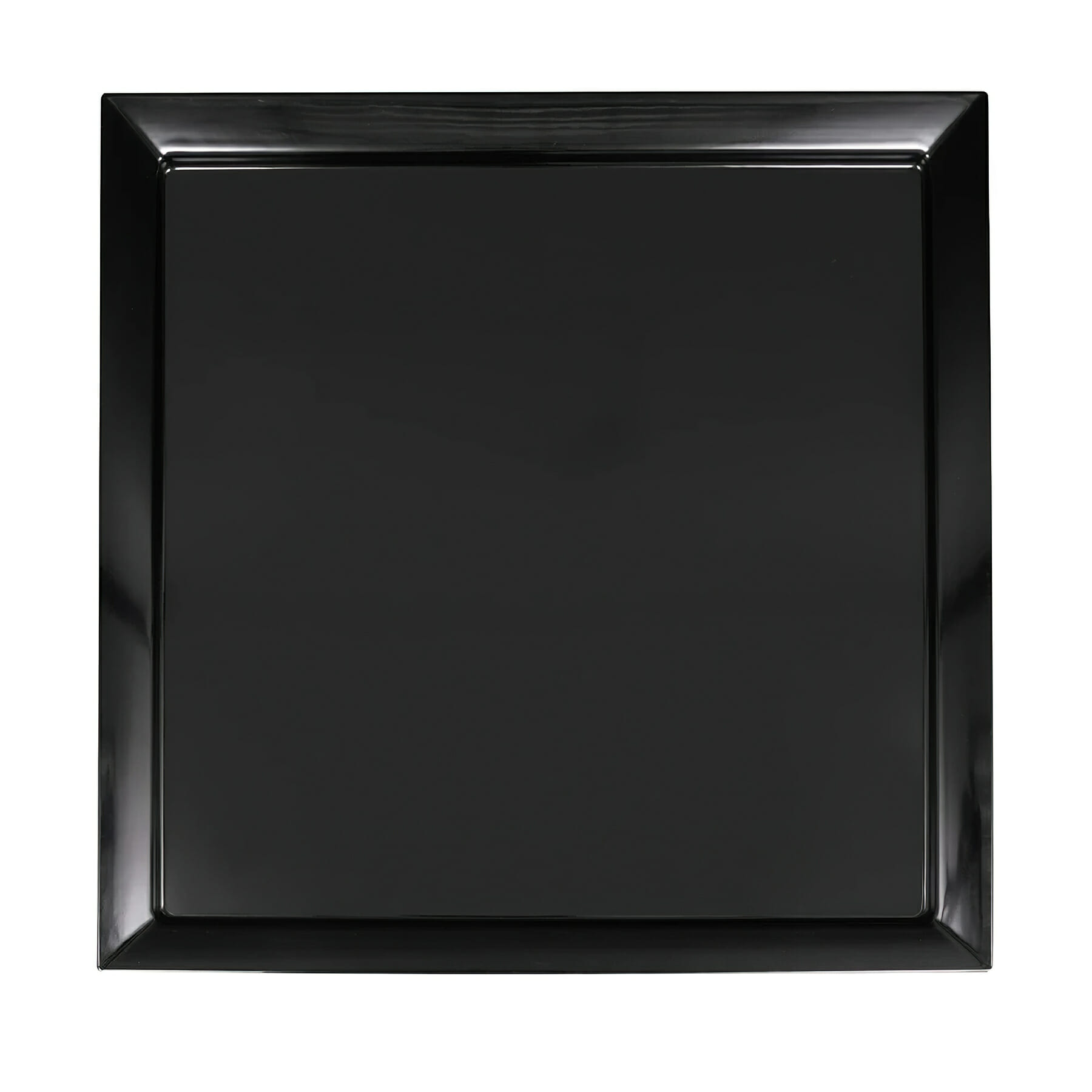 G.E.T. Enterprises ML-244-BK Siciliano 23-7/8" Square Black Melamine Plate