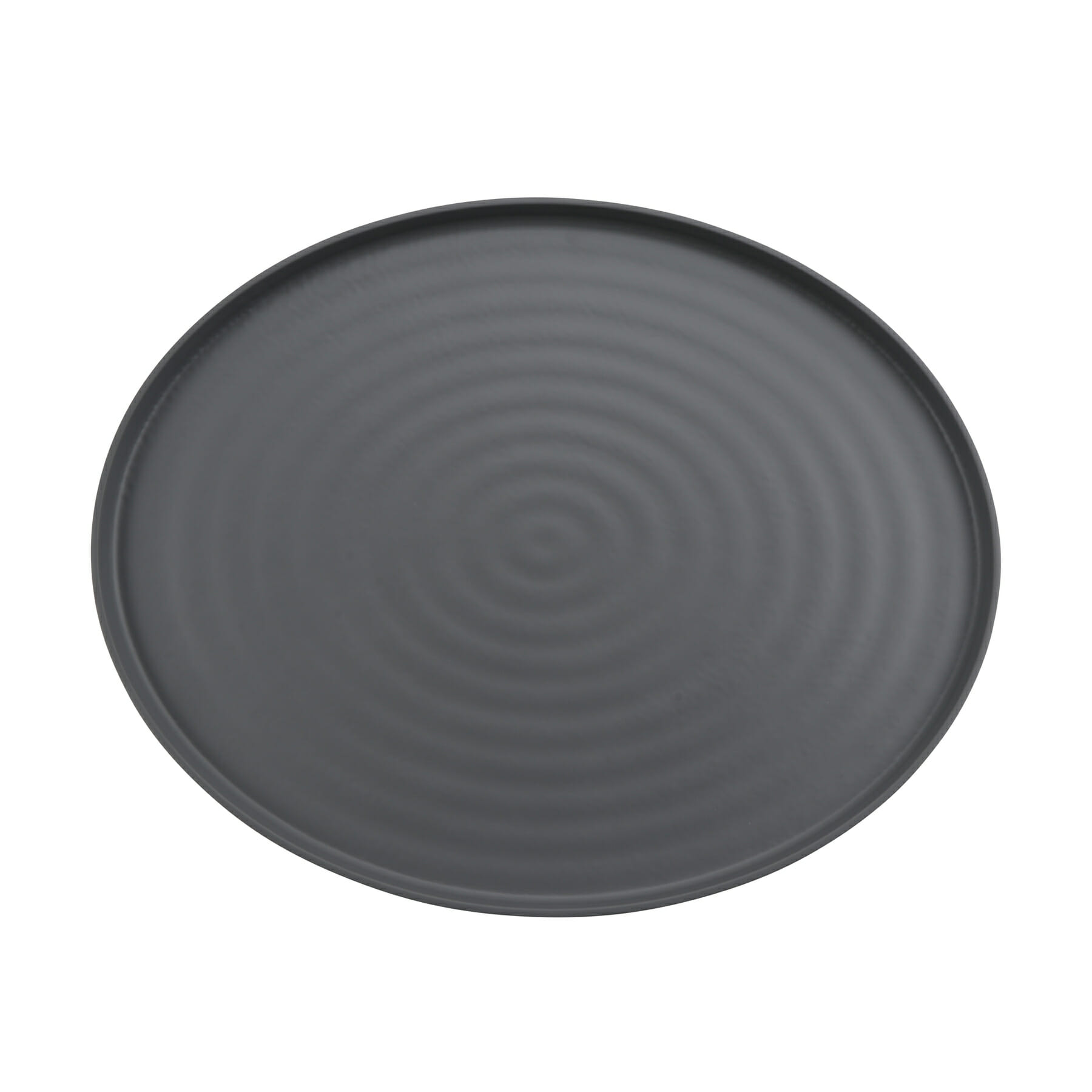 G.E.T. Enterprises RO-2016-GRM/BKM Roca Matte 20" Oval Gray Matte/Black Matte Melamine Platter