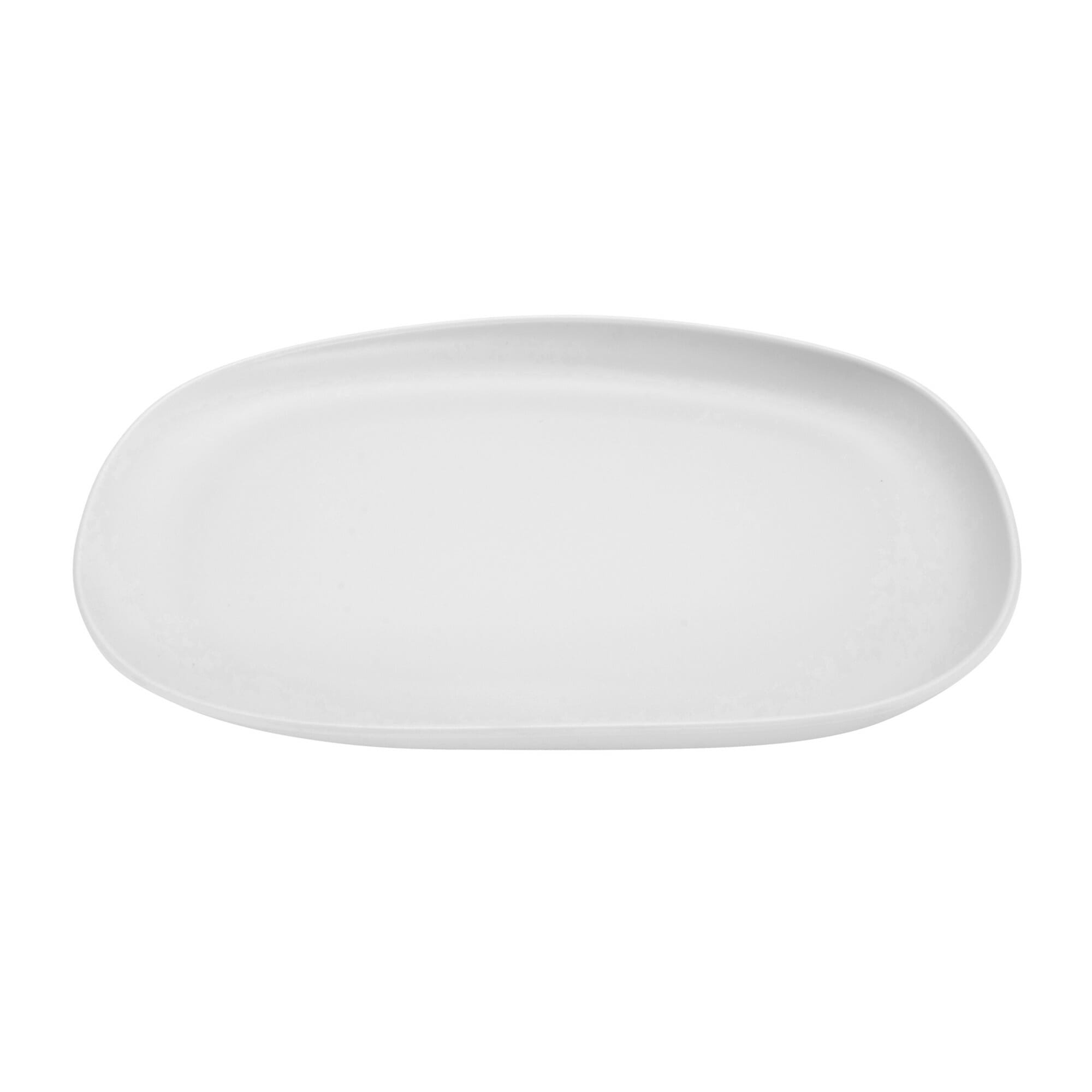 G.E.T. Enterprises CS-1275-W Riverstone 12" x 7-1/2" Oval White Melamine Plate