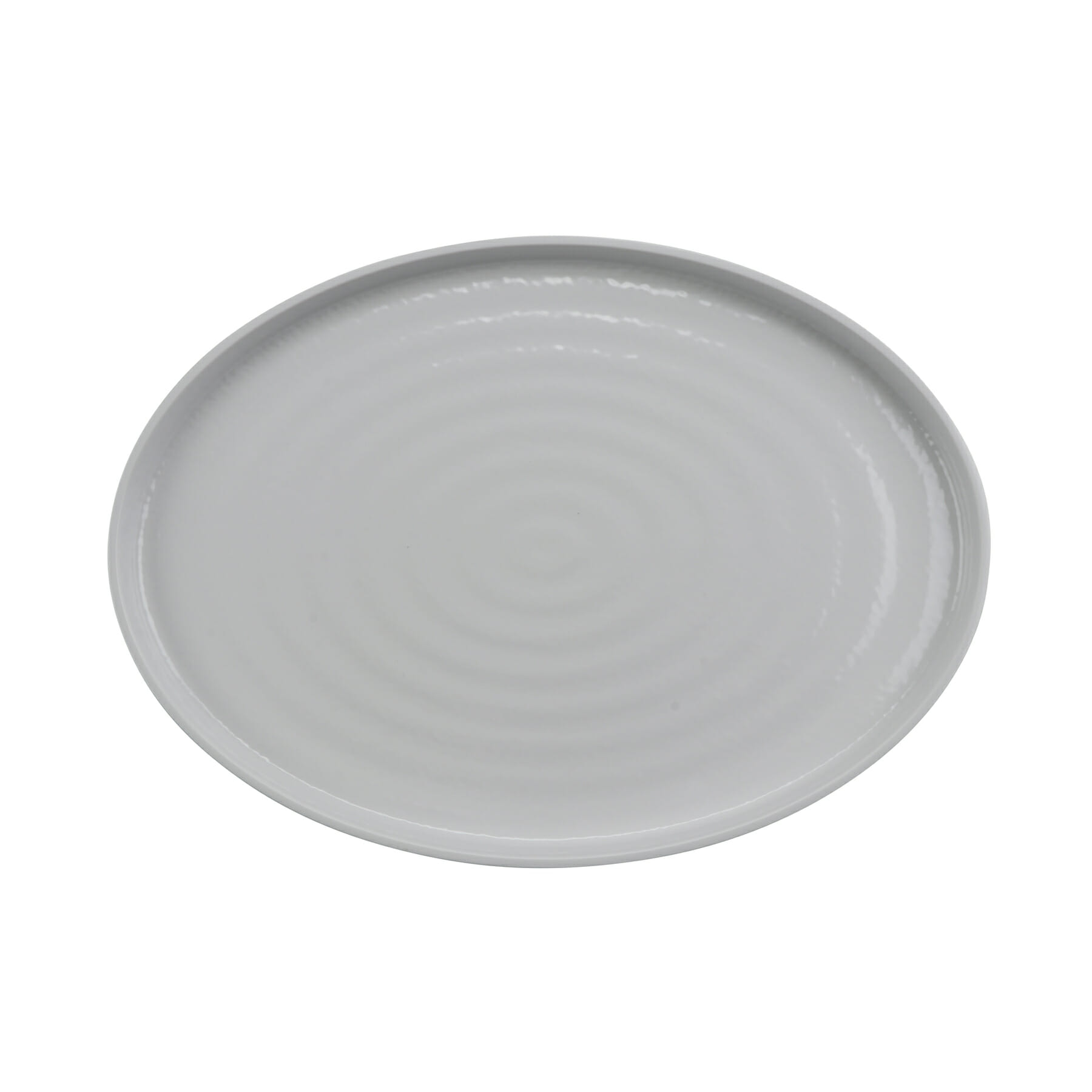 G.E.T. Enterprises RO-1410-WS/GRM Roca Glazed 14" Oval White Gloss/Gray Matte Melamine Platter