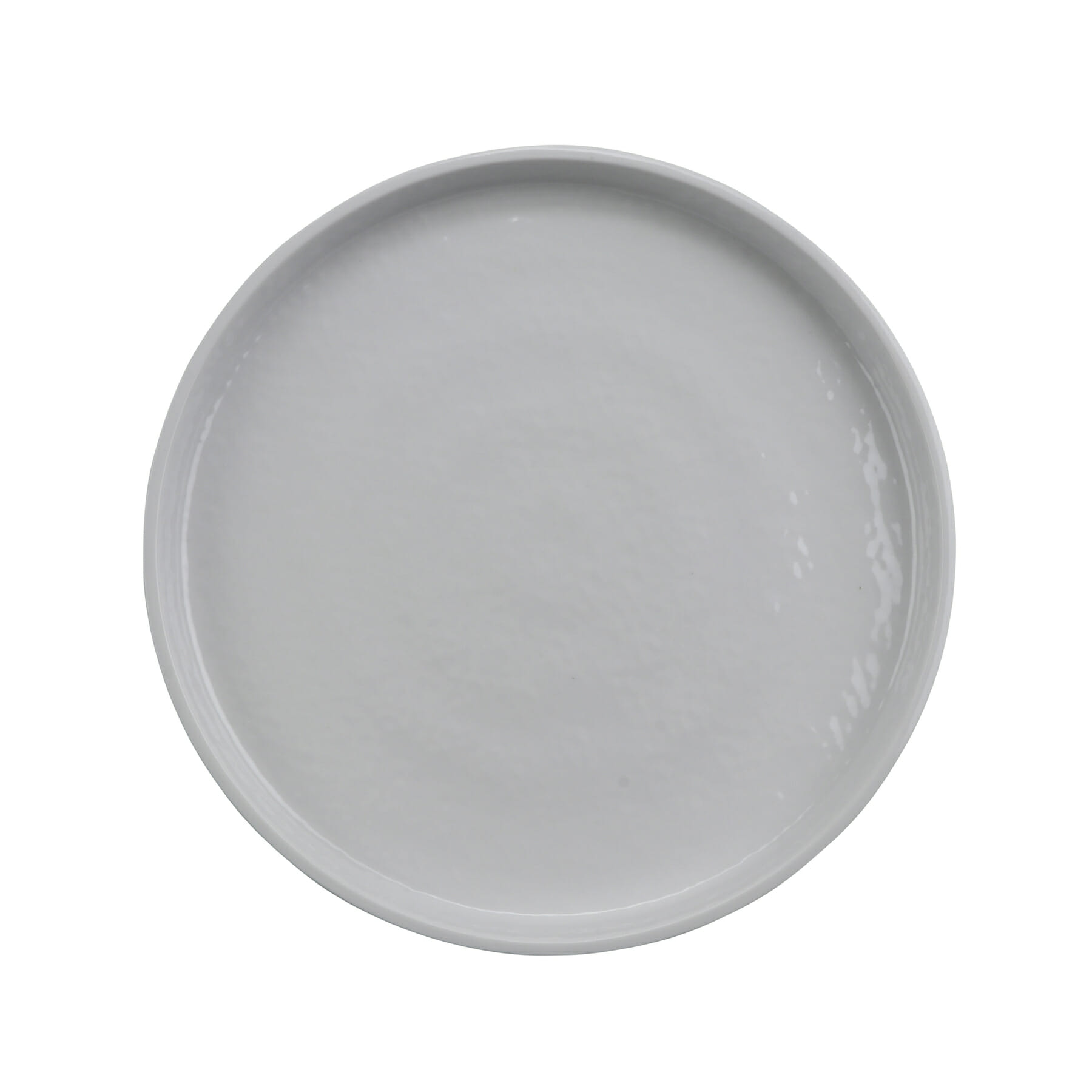G.E.T. Enterprises RP-9-WS/GRM Roca Glazed 9" Round White Gloss and Gray Matte Melamine Plate