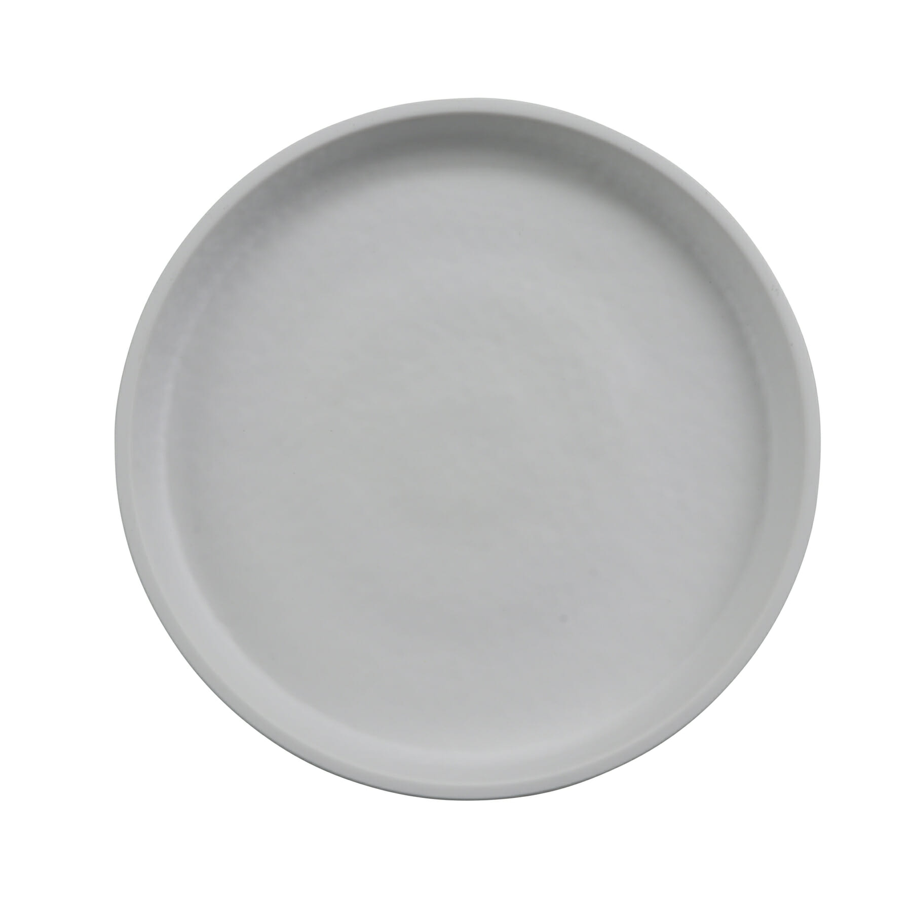 G.E.T. Enterprises RP-7-WM/GRM Roca Matte 7" Round White Matte/Gray Matte Melamine Plate