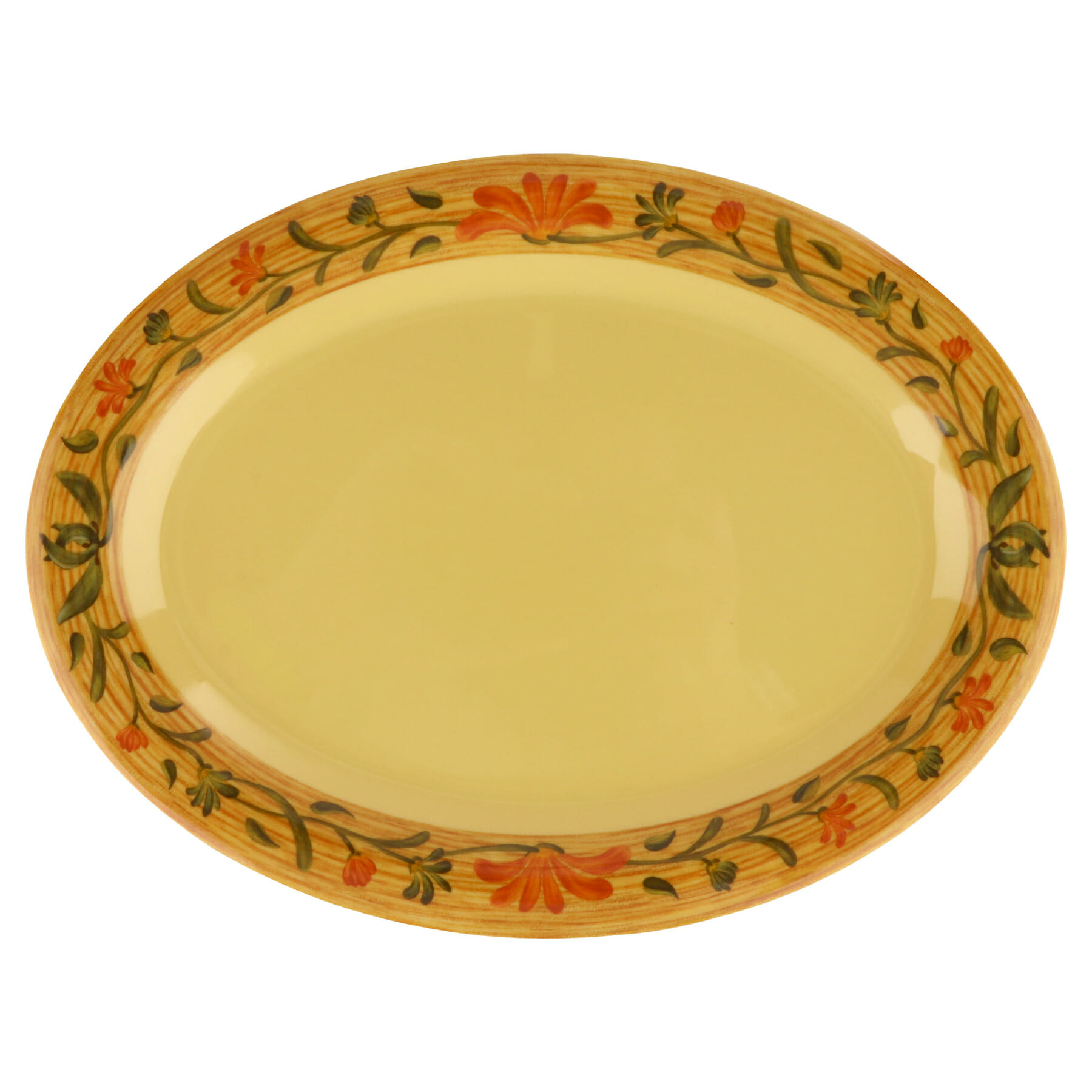 G.E.T. Enterprises OP-145-VN Venetian 14-3/4" Oval Patterned Melamine Platter