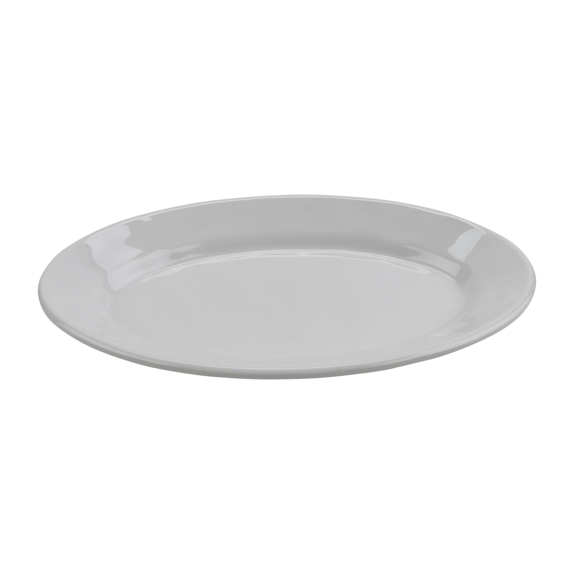 G.E.T. Enterprises OP-911-AM-W Arctic Mill 9" Oval White Melamine Platter