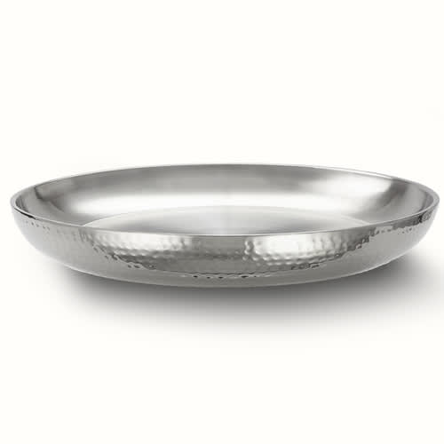 American Metalcraft DWHSEA18 17-1/2" Round Double Wall Stainless Steel Seafood Tray