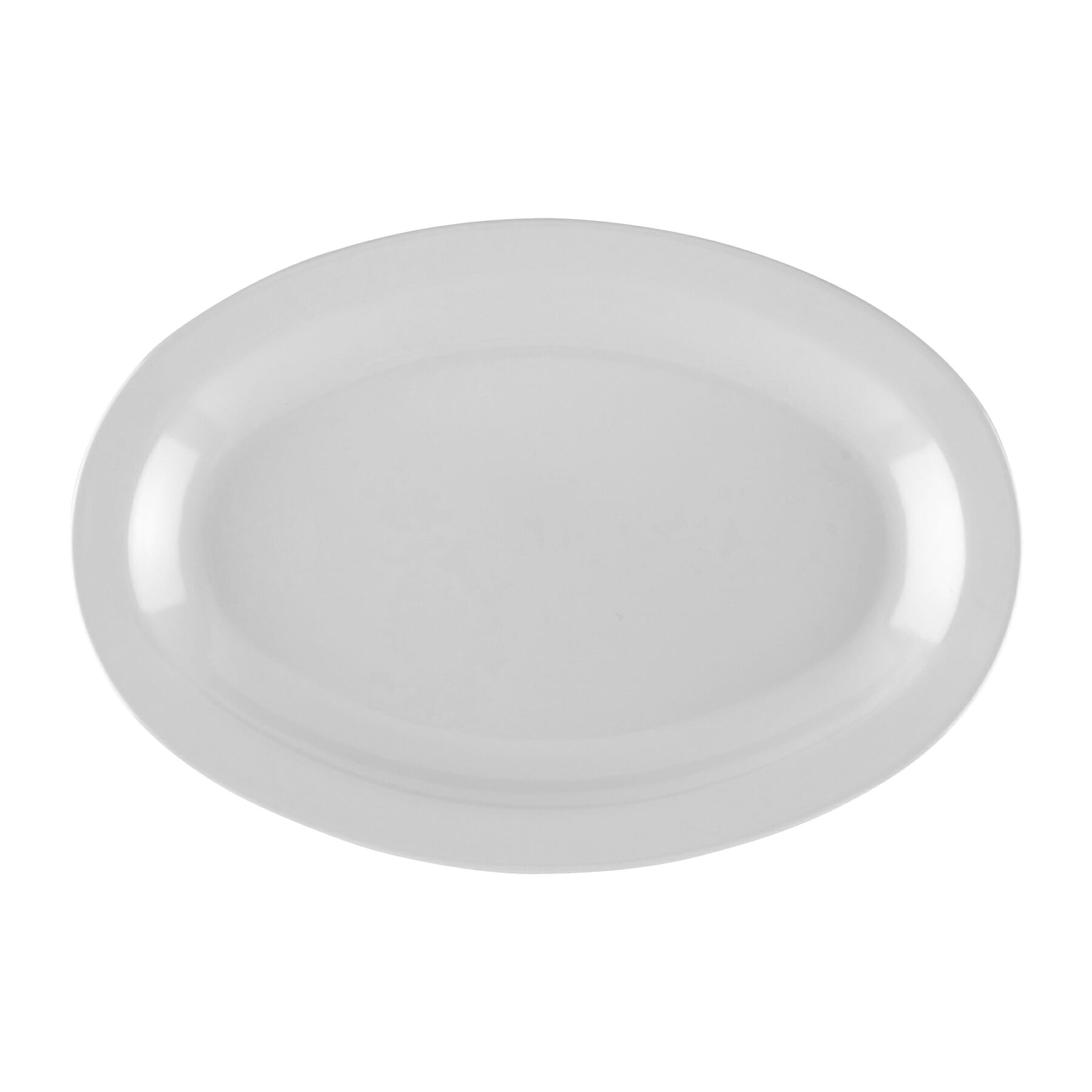 G.E.T. Enterprises OP-610-W Supermel 10" Oval White Melamine Platter