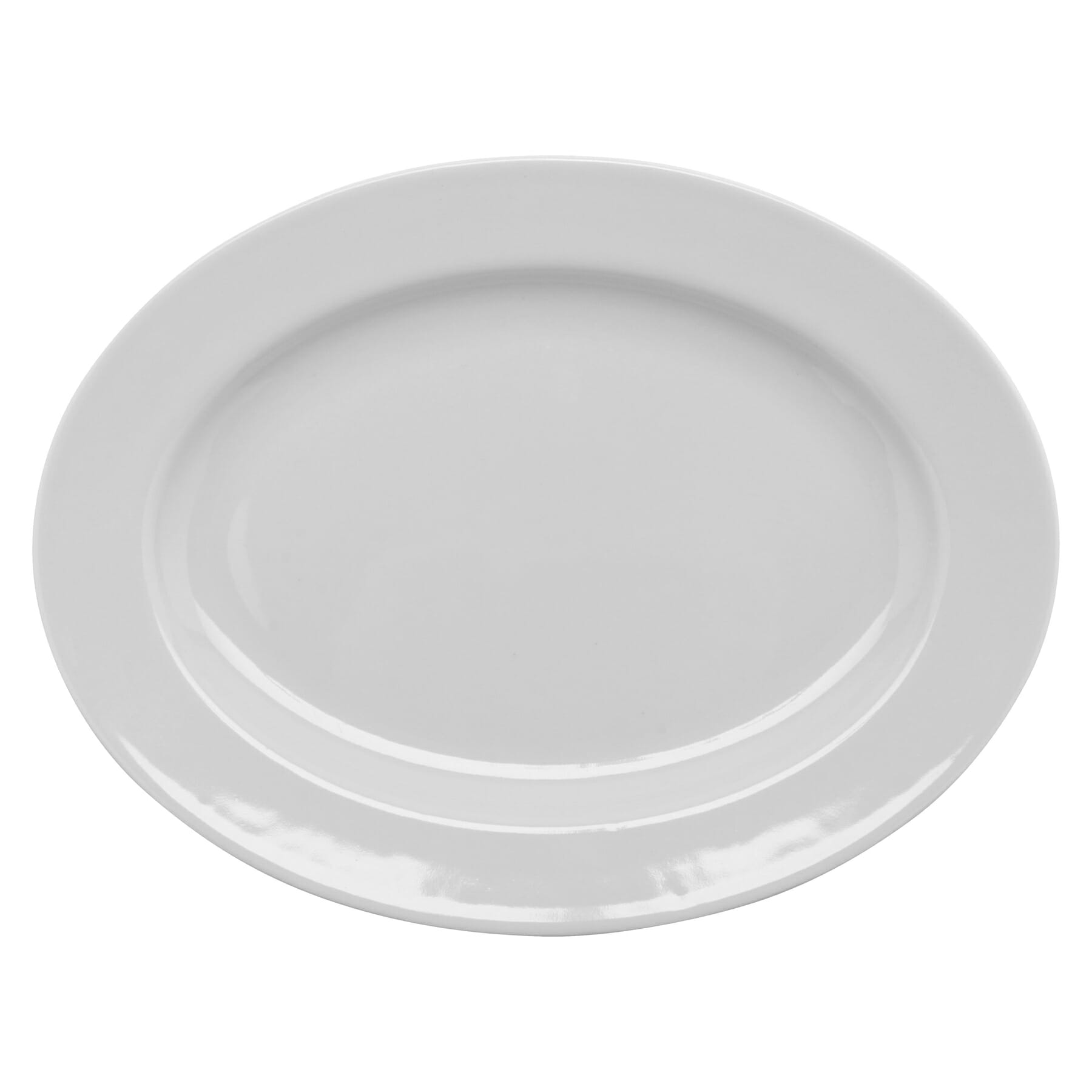 G.E.T. Enterprises PA1101907612 Corona Actualite 10-1/16" Oval Bright White Porcelain Platter