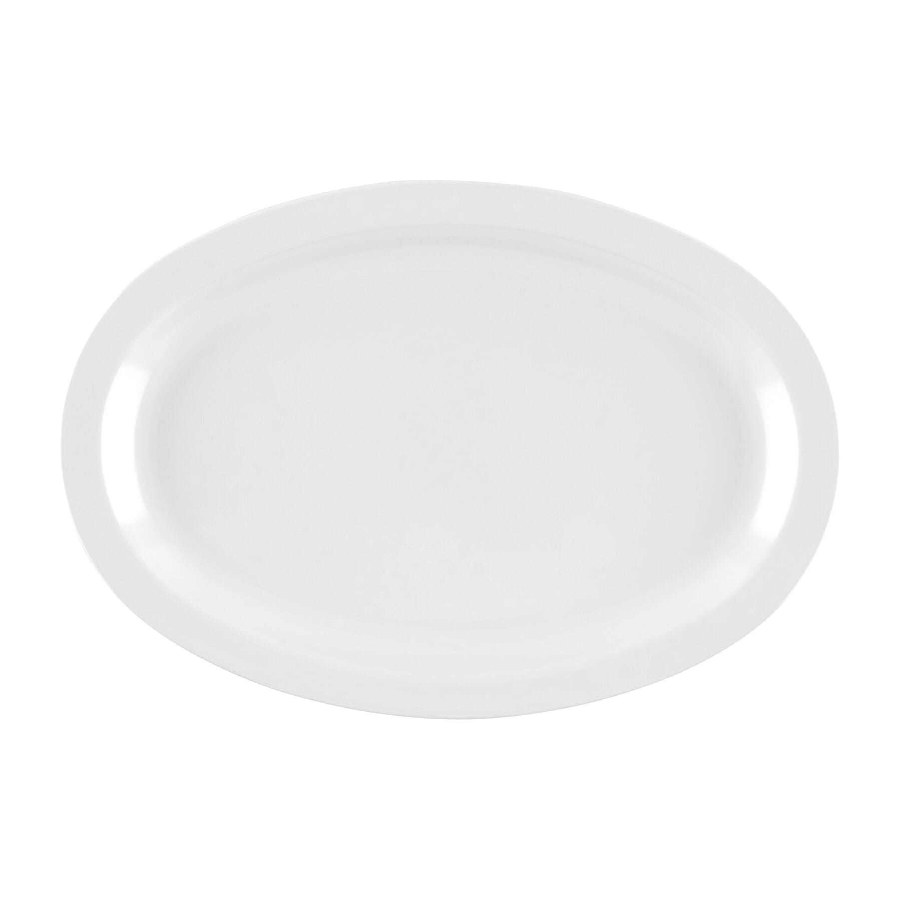 G.E.T. Enterprises OP-612-W Supermel 11-3/4" Oval White Melamine Platter