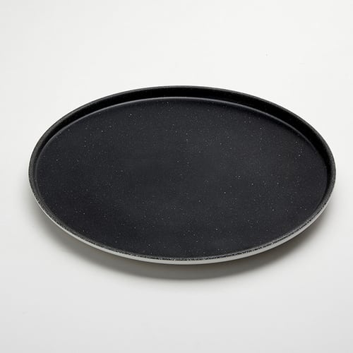 American Metalcraft LFTPB13 13" Round Two-Tone Melamine Lift Plate