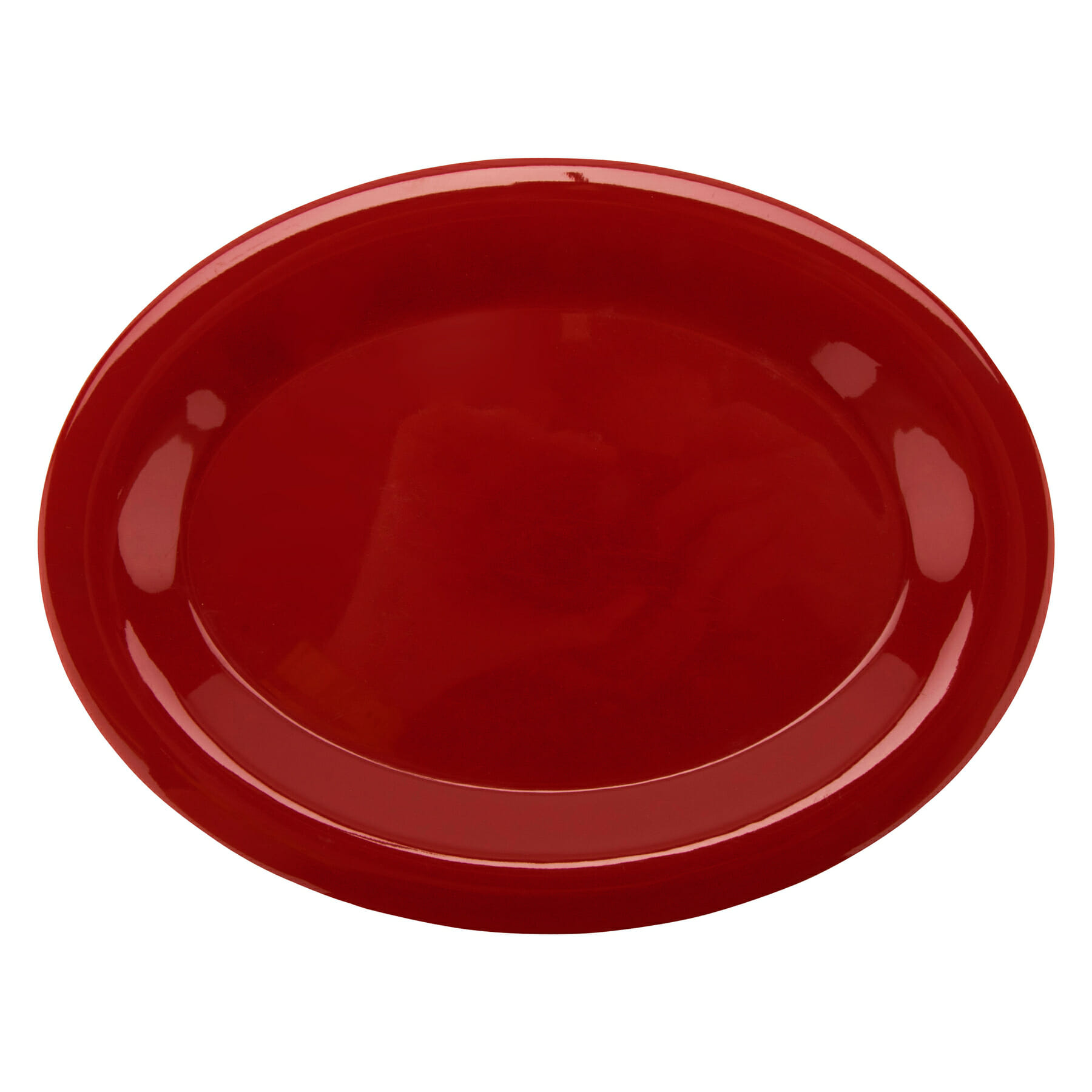 G.E.T. Enterprises OP-950-CR Diamond Harvest 9-1/2" Oval Cranberry Melamine Platter