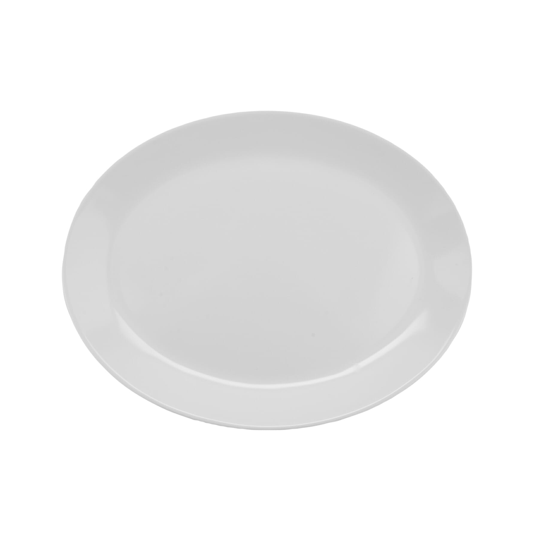 G.E.T. Enterprises OP-1411-AW Settlement 14" Oval American White Melamine Platter