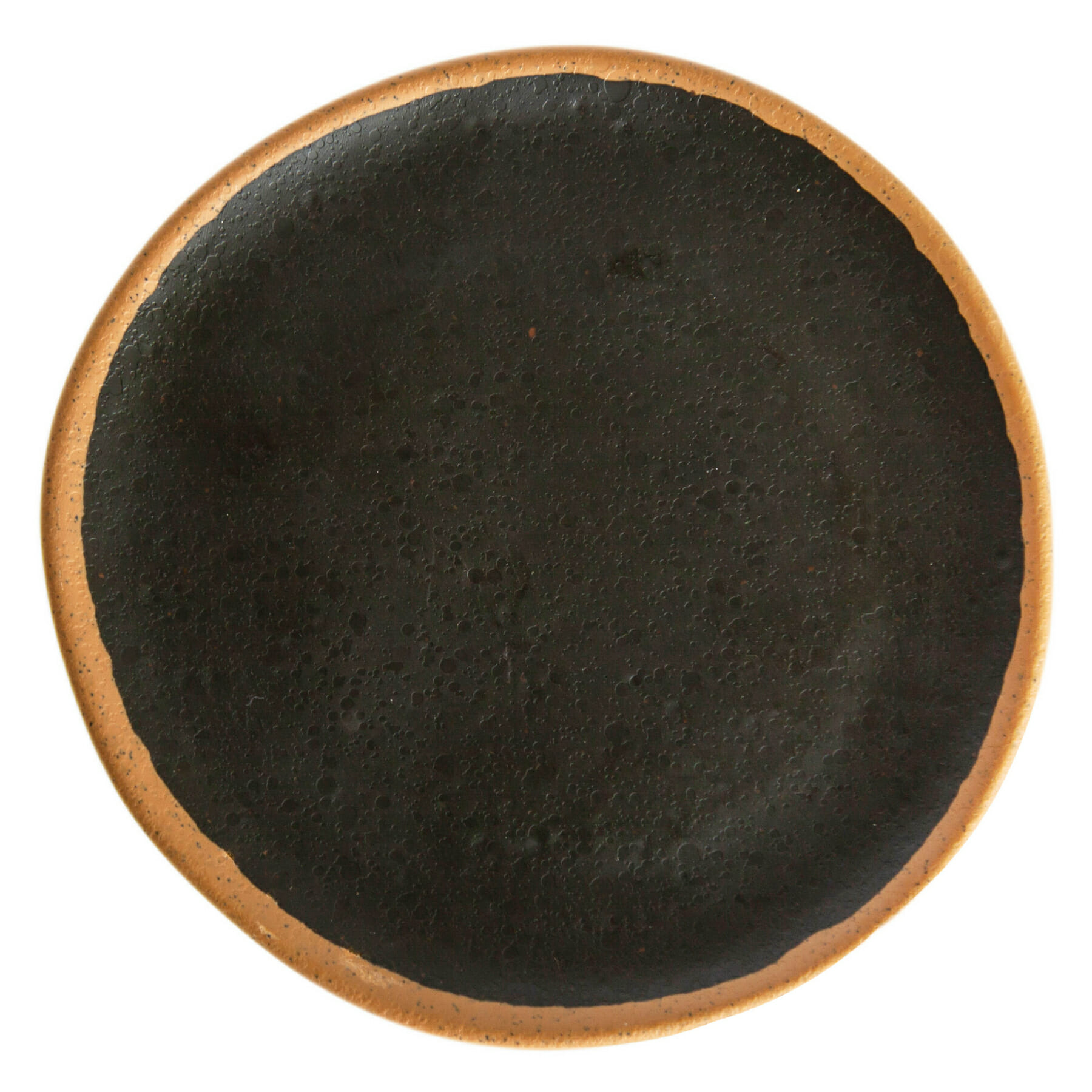 G.E.T. Enterprises P-90-BR Pottery Market Glazed 9" Round Brown Melamine Plate