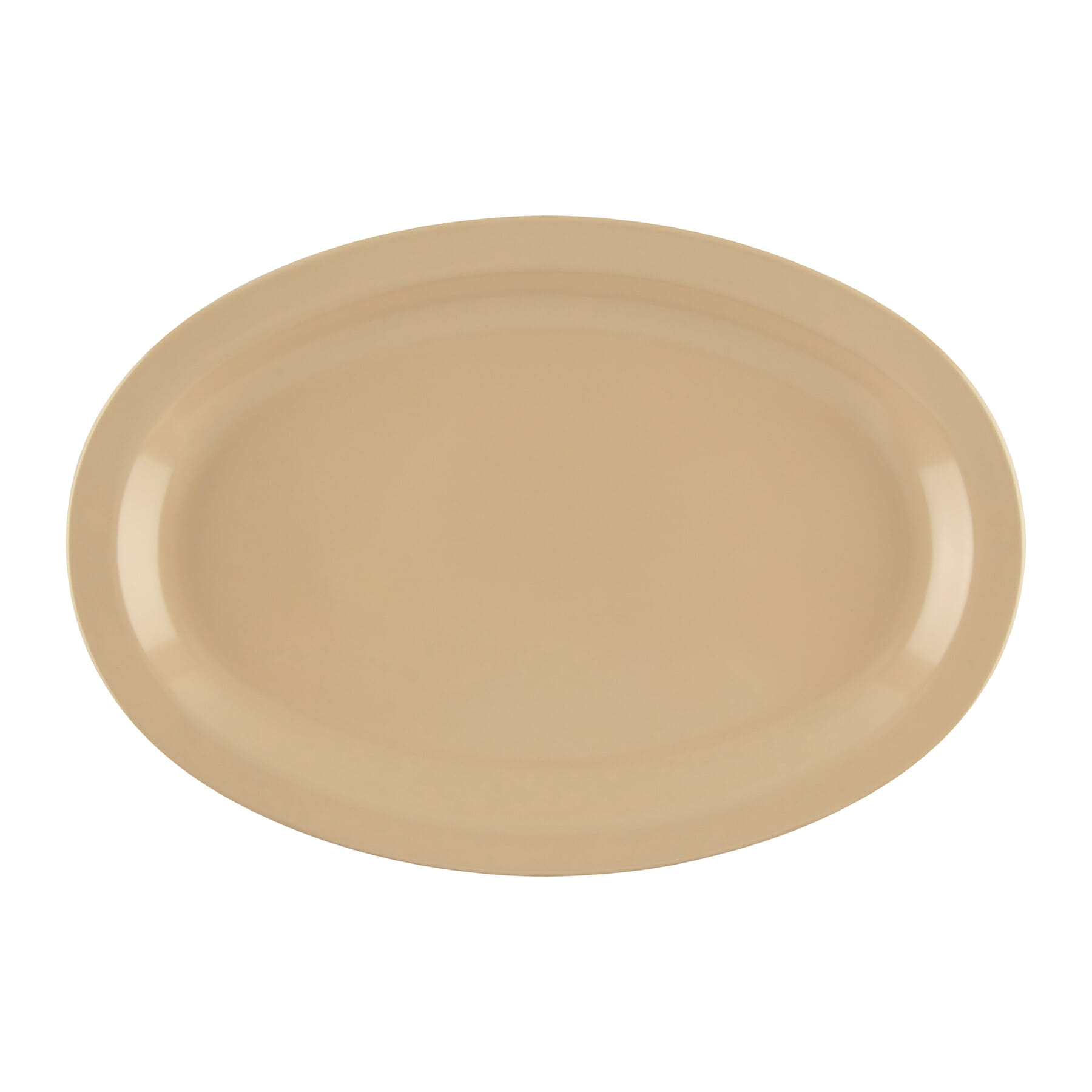 G.E.T. Enterprises OP-612-T Supermel 11-3/4" Oval Tan Melamine Platter