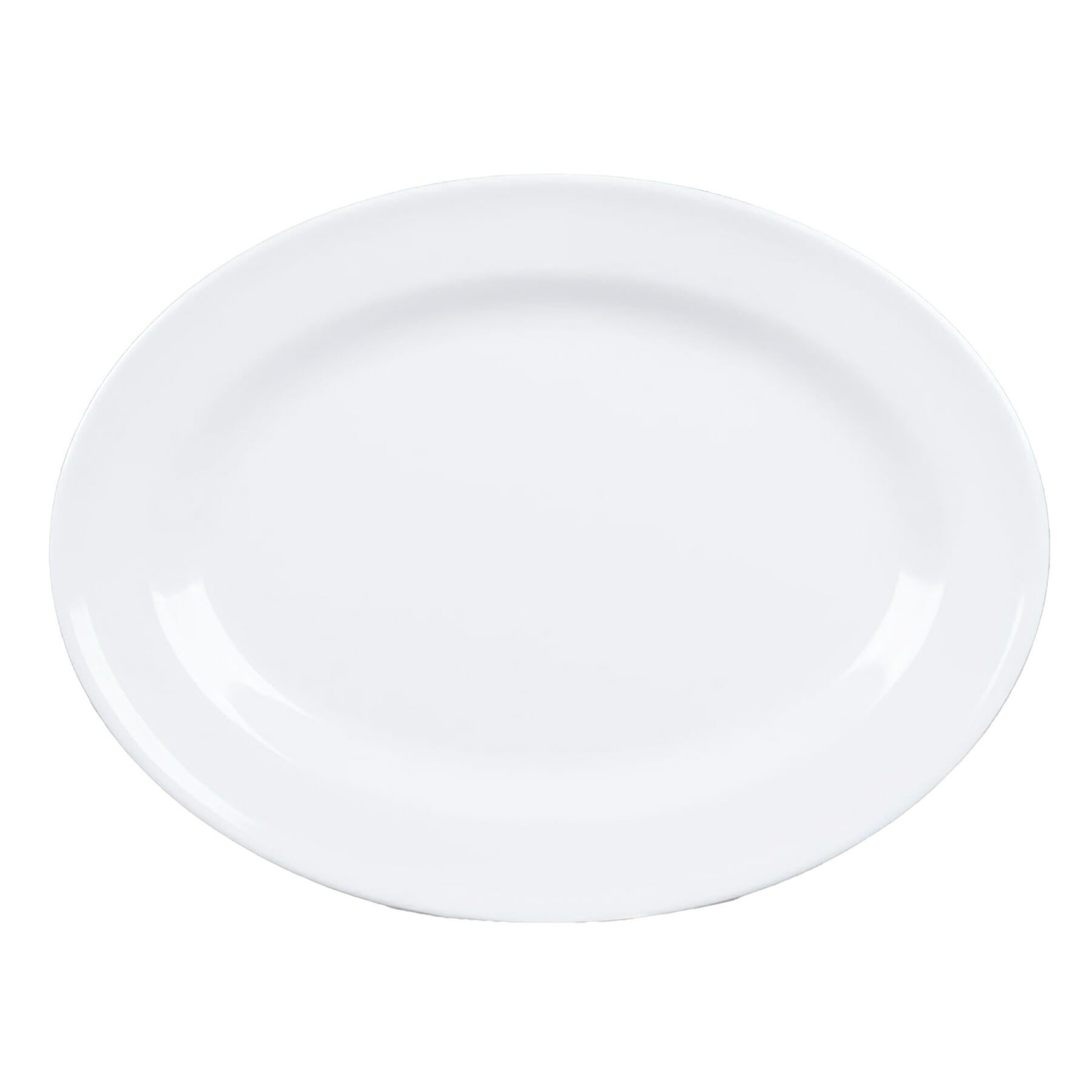 G.E.T. Enterprises M-4010-W Water Lily 16-1/8" Oval White Melamine Platter