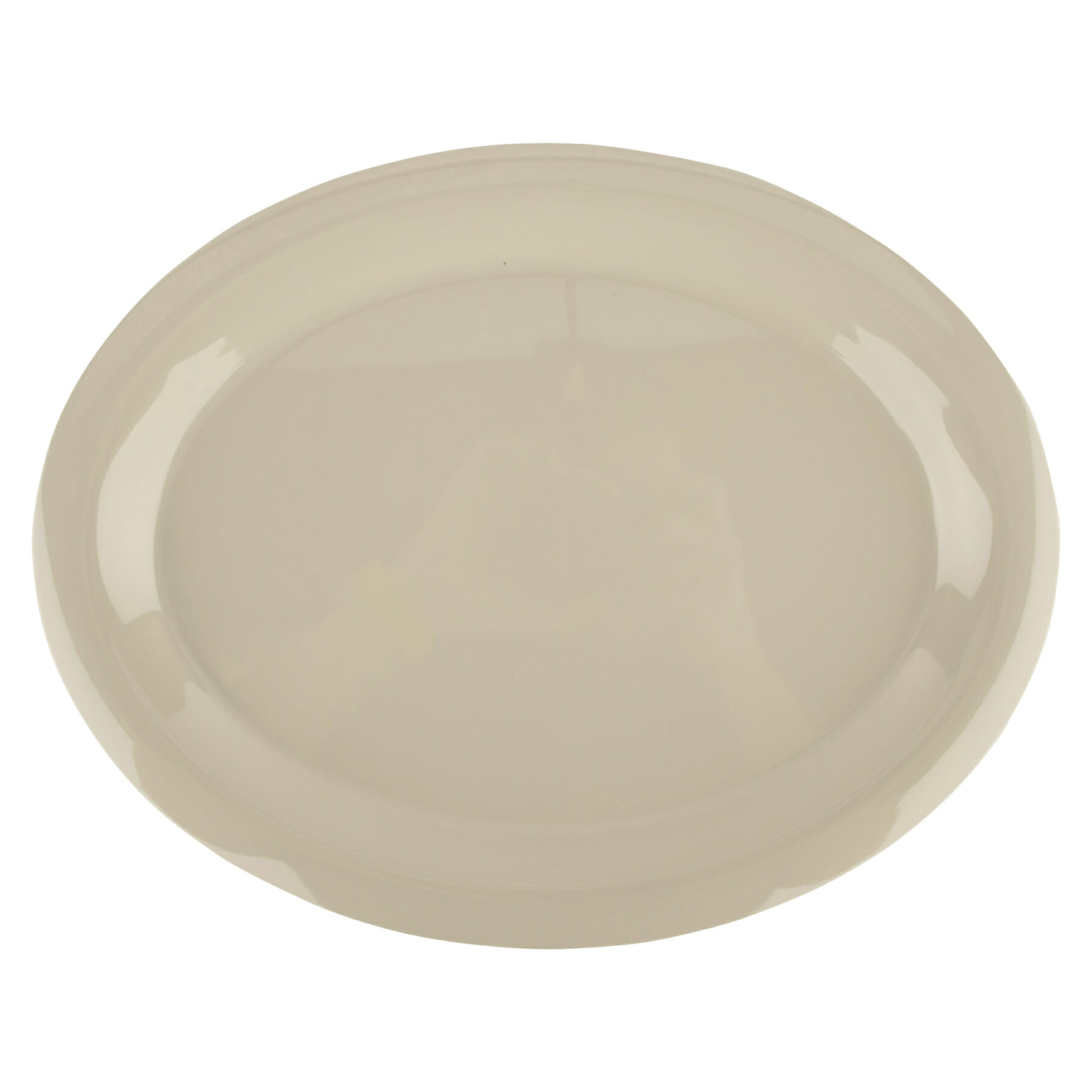 G.E.T. Enterprises OP-135-DI Diamond Ivory 13-3/8" Oval Diamond Ivory Melamine Platter