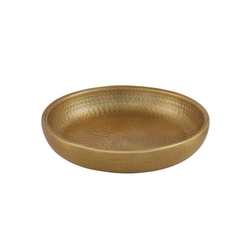 American Metalcraft ADSEAG14 14" Round Double Wall Gold Aluminum Seafood Tray