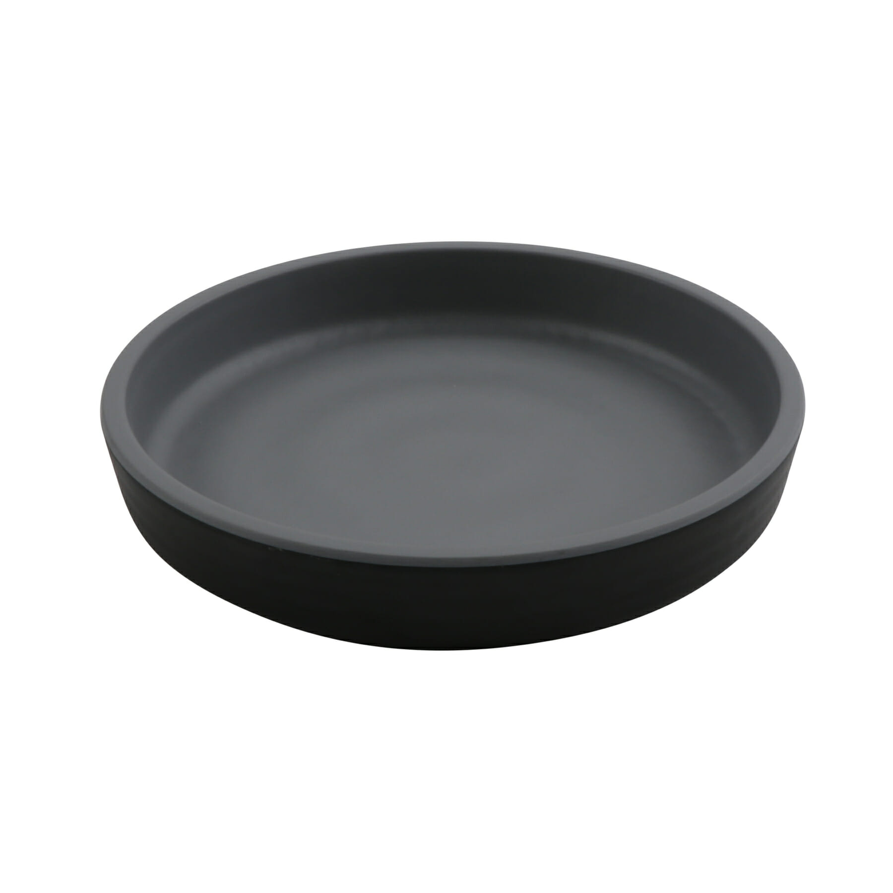 G.E.T. Enterprises RP-5-GRM/BKM Roca Matte 5" Round Gray Matte/Black Matte Melamine Plate