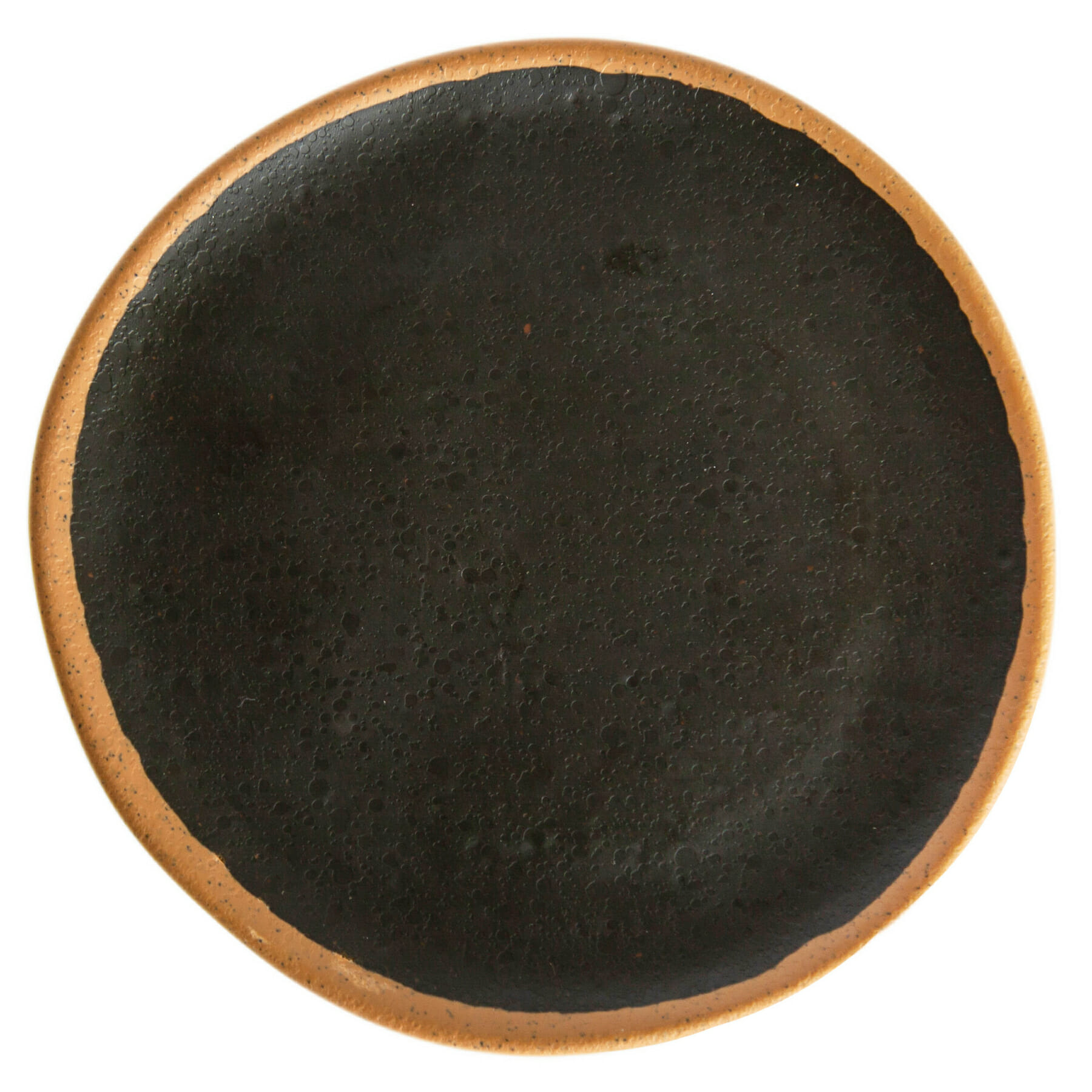 G.E.T. Enterprises P-75-BR Pottery Market Glazed 7-1/2" Round Brown Melamine Plate