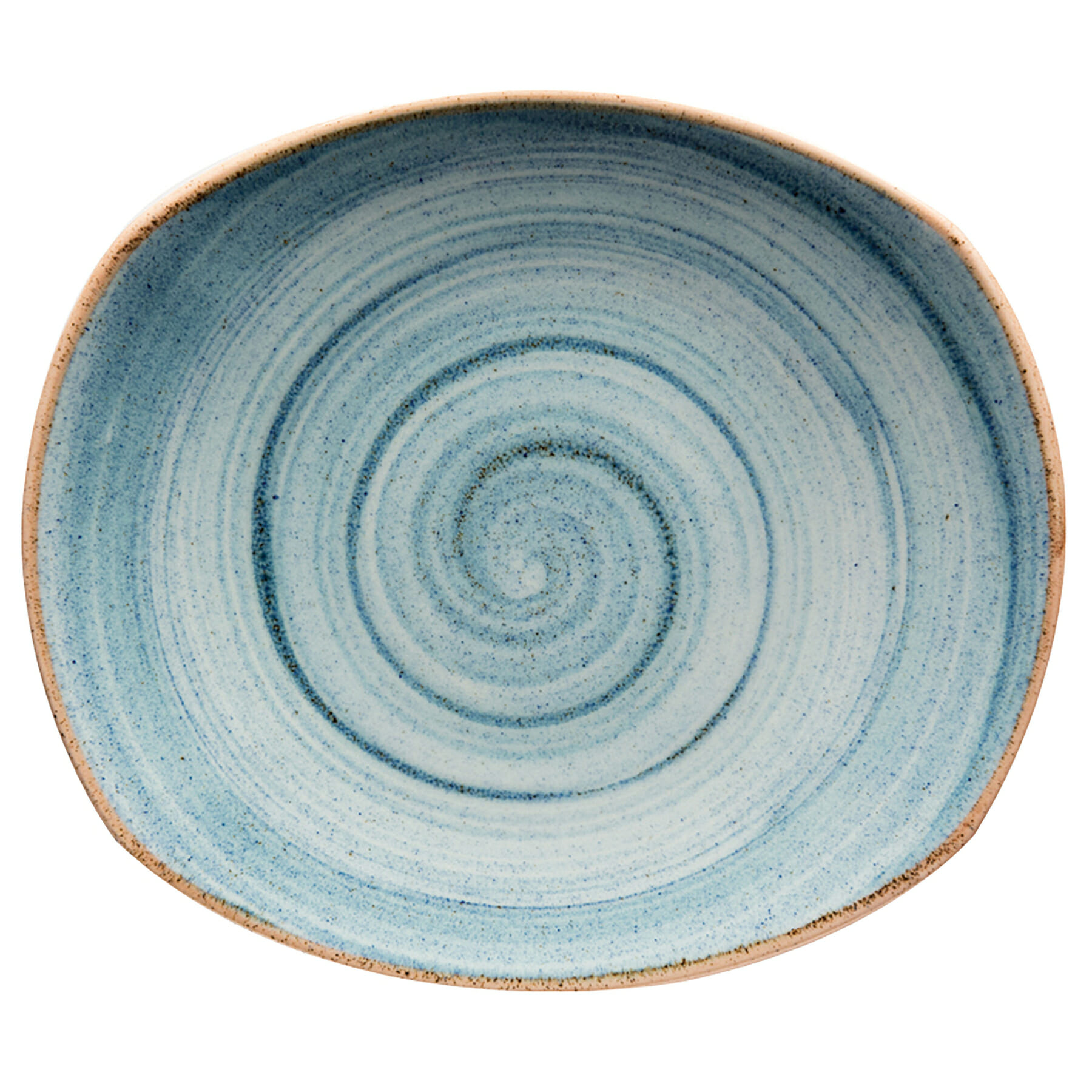 G.E.T. Enterprises PP1604722024 Corona Artisan Blue 7-7/8" Oval Blue Porcelain Plate