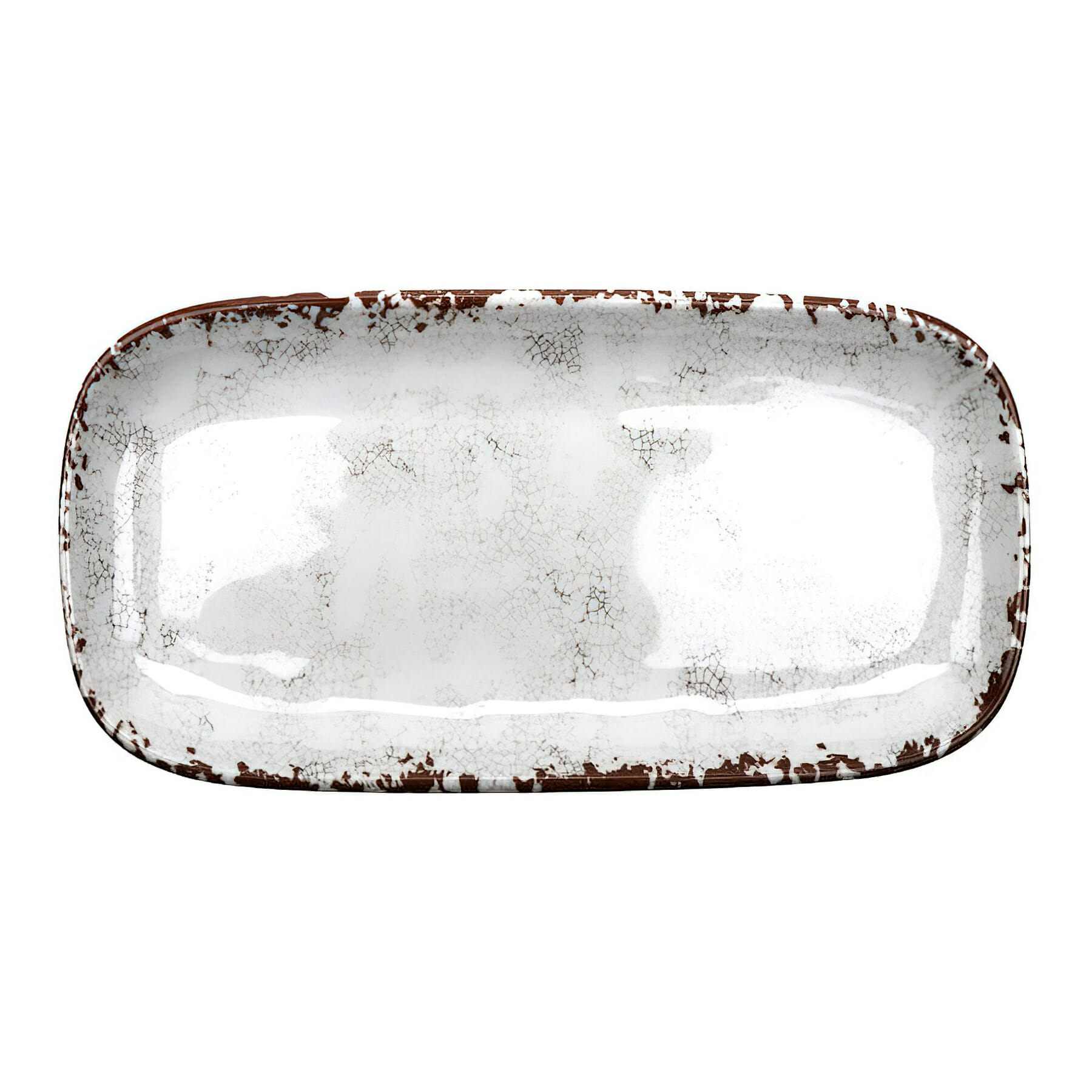 G.E.T. CS-1576-FM French Mill 15" x 7-1/2" Oval French Mill Melamine Tray