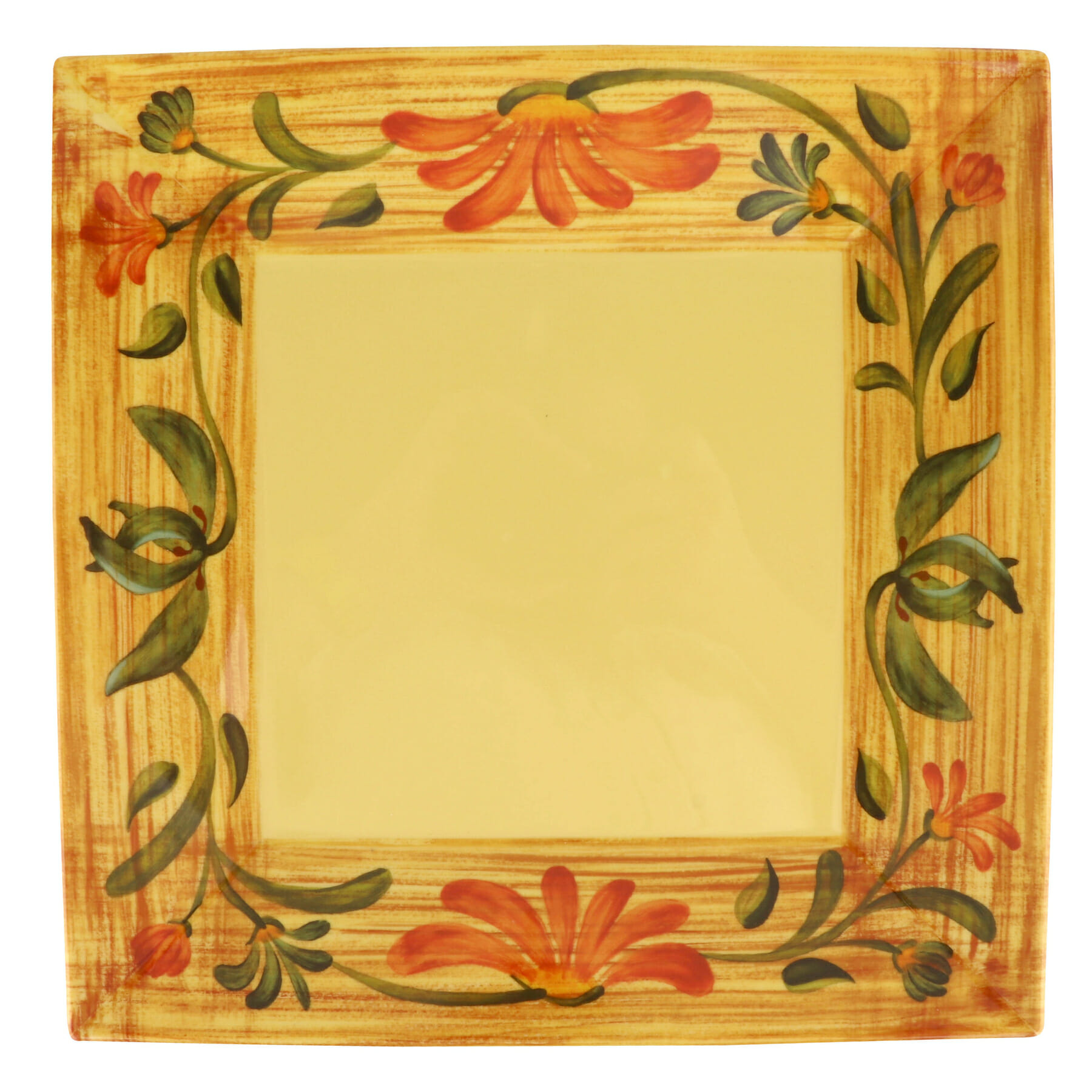 G.E.T. Enterprises ML-90-VN Venetian 12-1/8" Square Patterned Melamine Plate