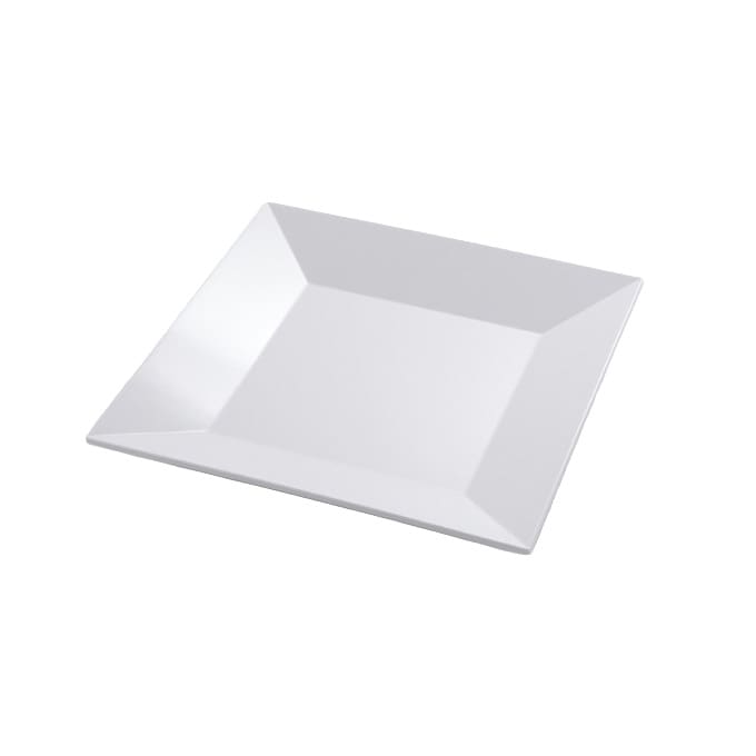 American Metalcraft SQP10 12" Square White Melamine Endurance™ Platter