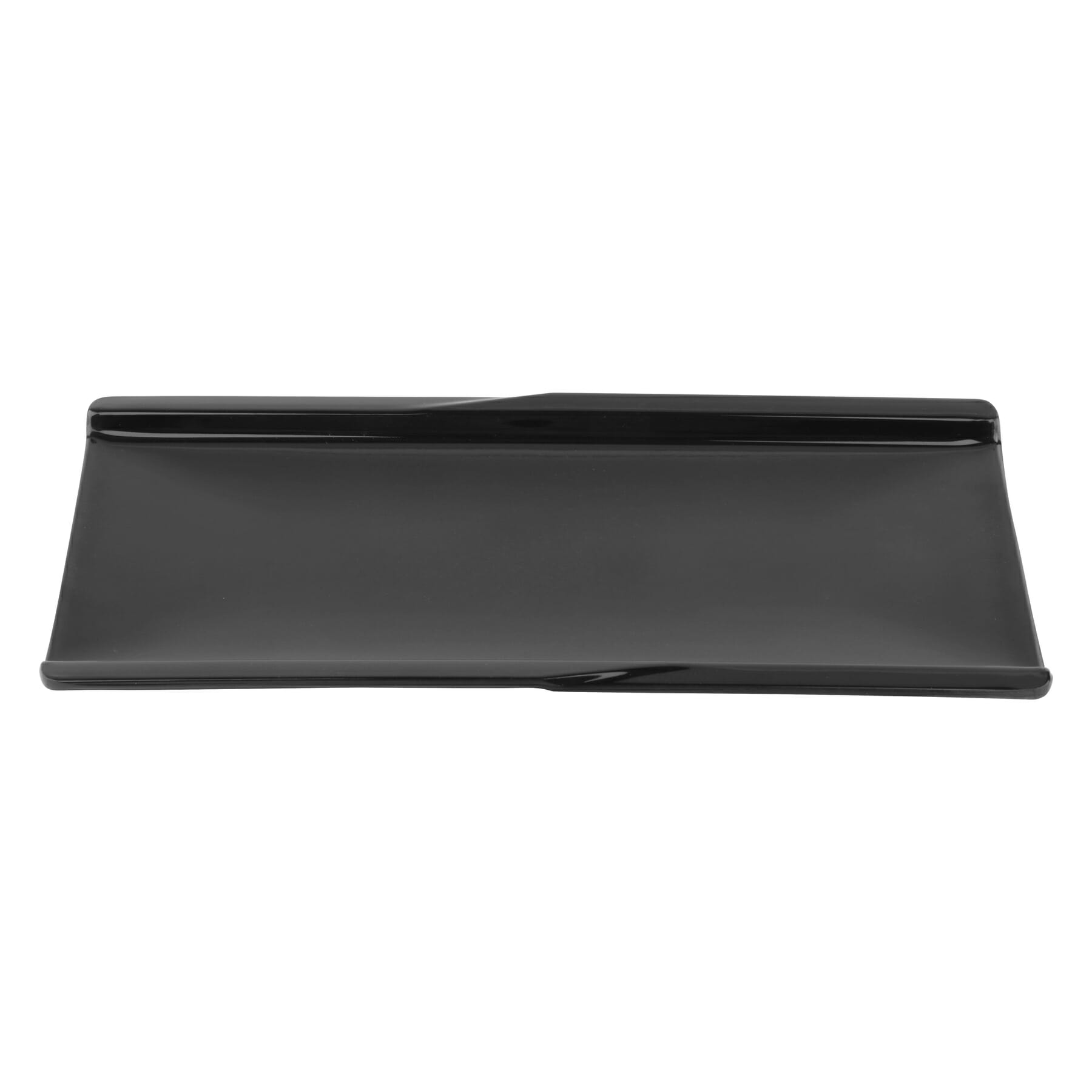 G.E.T. Enterprises 140-1-BK Black Elegance 9-5/16" Rectangle Black Melamine Plate