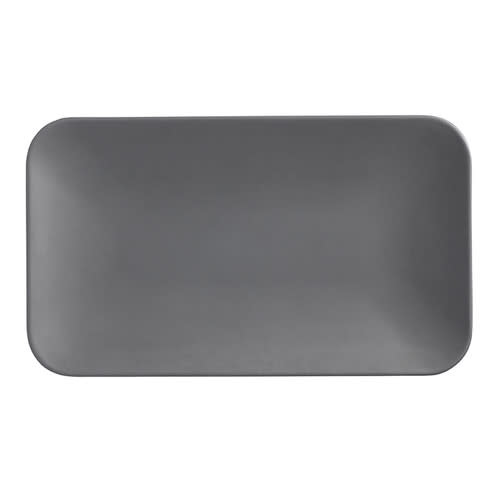 American Metalcraft MCP12GR 12" x 7" Matte Grey Melamine Platter