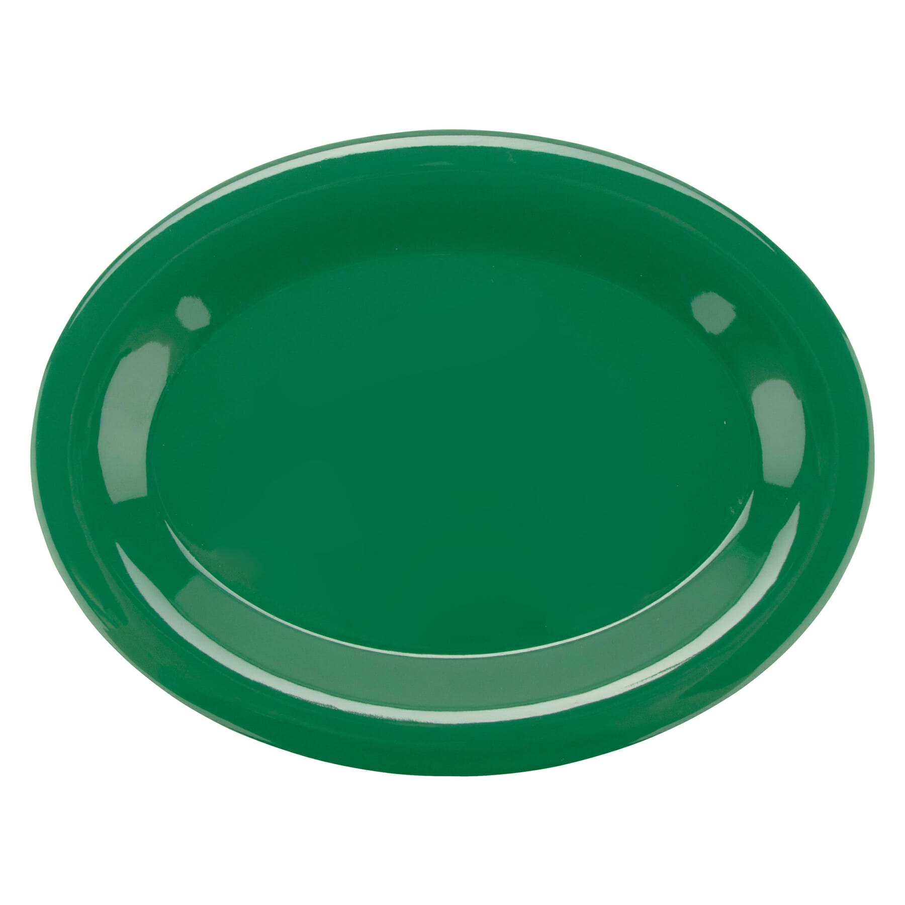 G.E.T. Enterprises OP-950-FG Diamond Mardi Gras 9-1/2" Oval Rainforest Green Melamine Platter