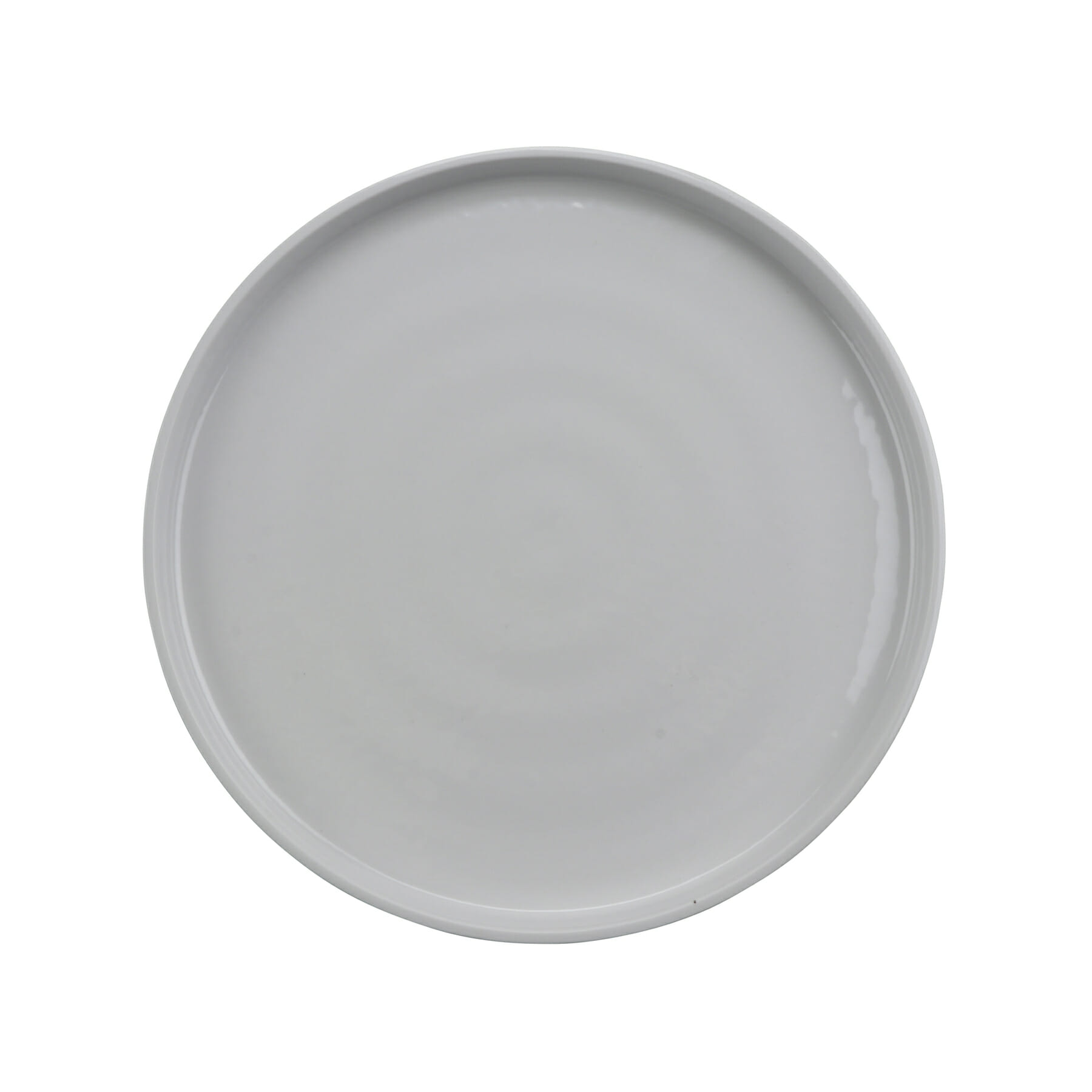 G.E.T. Enterprises RP-11-WS/GRM Roca Glazed 11" Round White Gloss/Gray Matte Melamine Plate