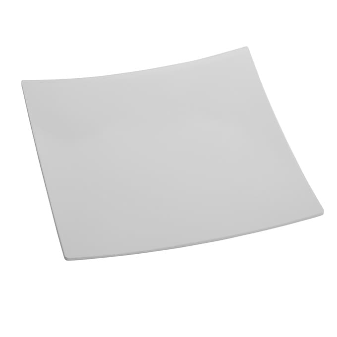American Metalcraft MEL43 16" Square Curved White Melamine Endurance™ Platter