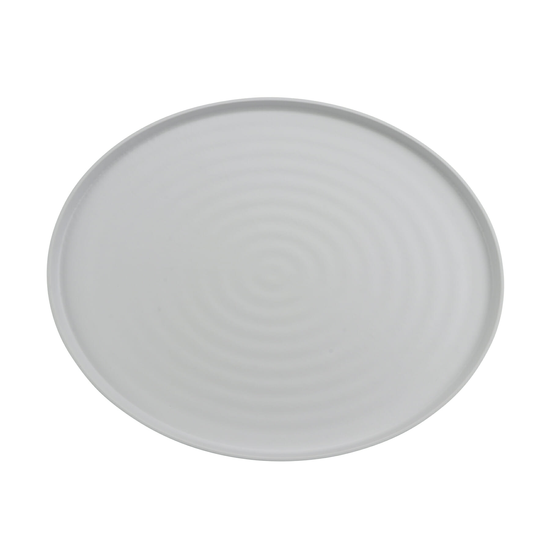 G.E.T. Enterprises RO-2016-WM/GRM Roca Matte 20" Oval White Matte/Gray Matte Melamine Platter