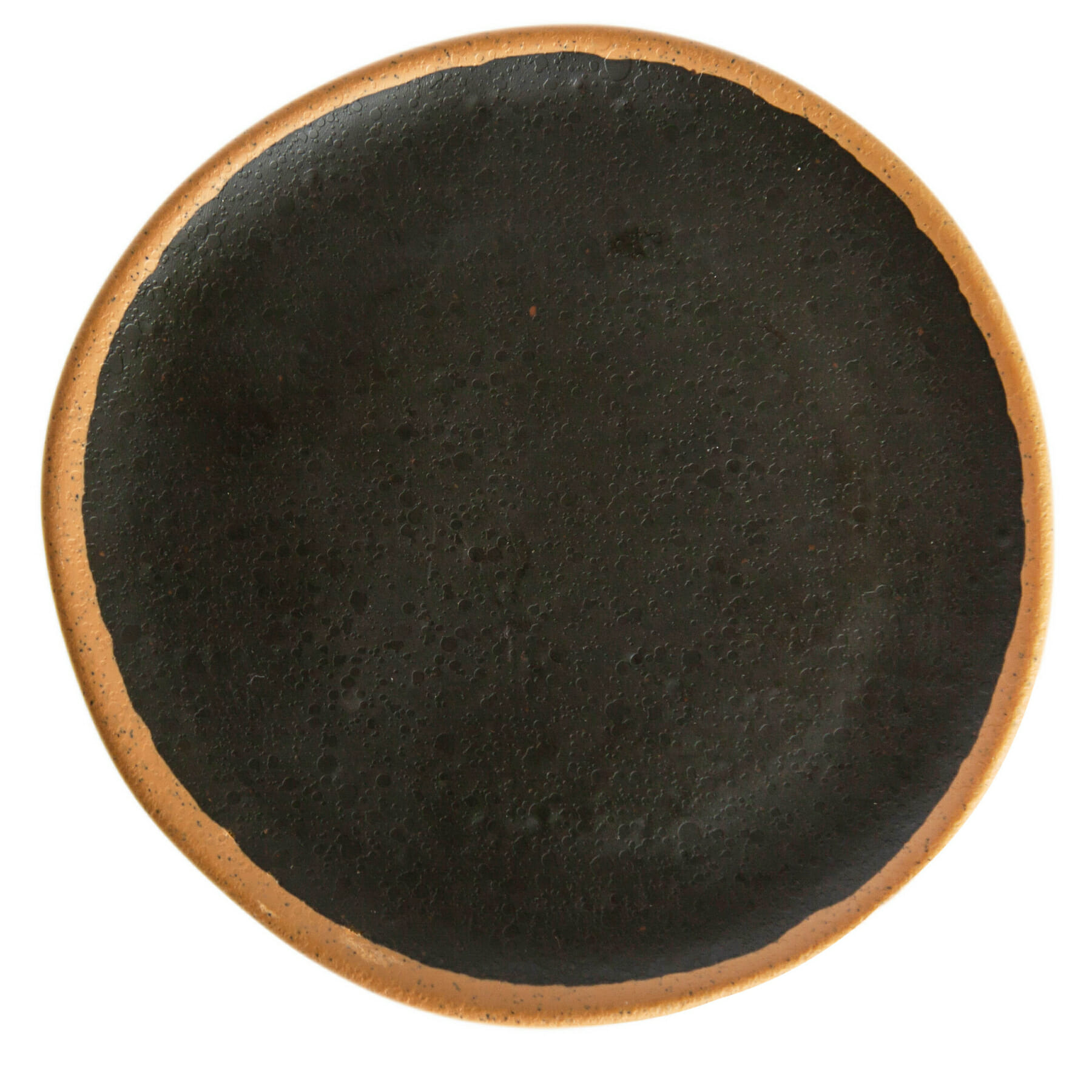 G.E.T. Enterprises P-101-BR Pottery Market Glazed 10-1/2" Round Brown Melamine Plate