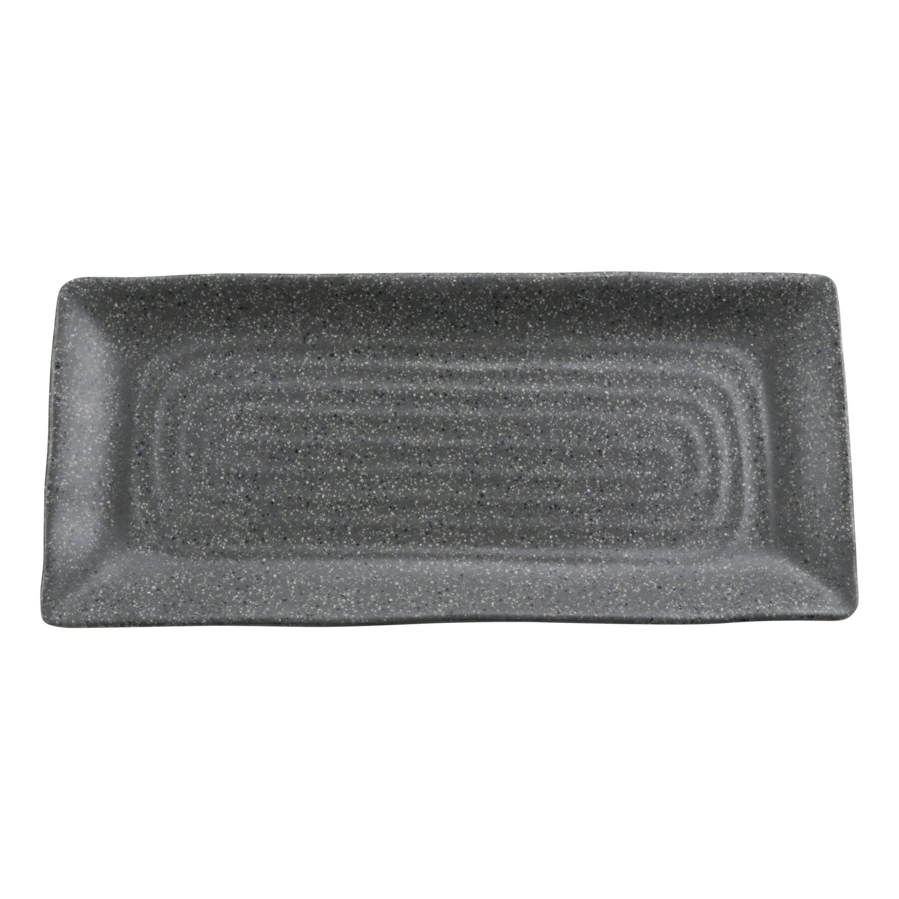 G.E.T. Enterprises INF206 Cheforward Infuse 10.38" Rectangle Stone Grey Melamine Platter