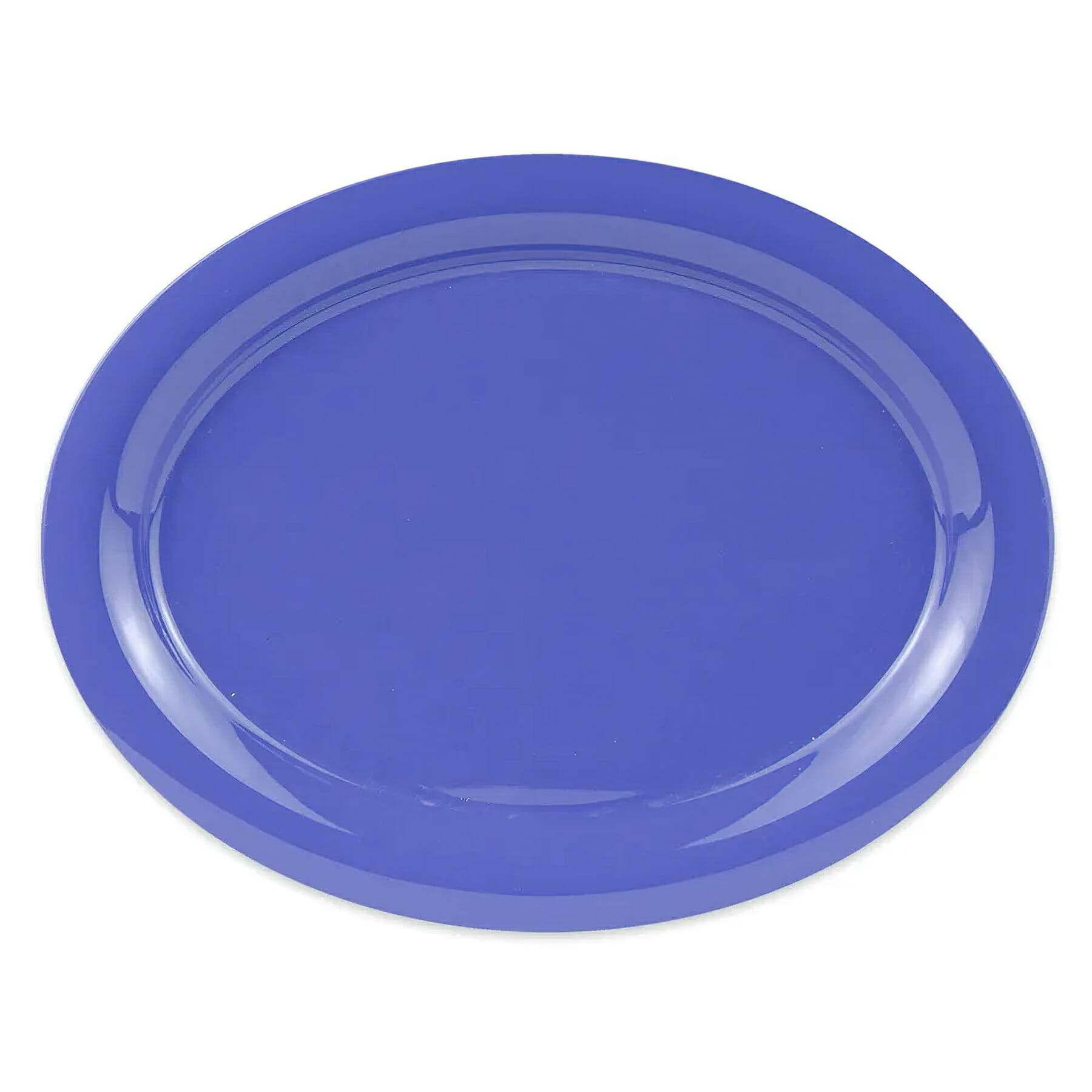 G.E.T. Enterprises OP-135-PB Diamond Mardi Gras 13-3/8" Oval Peacock Blue Melamine Platter
