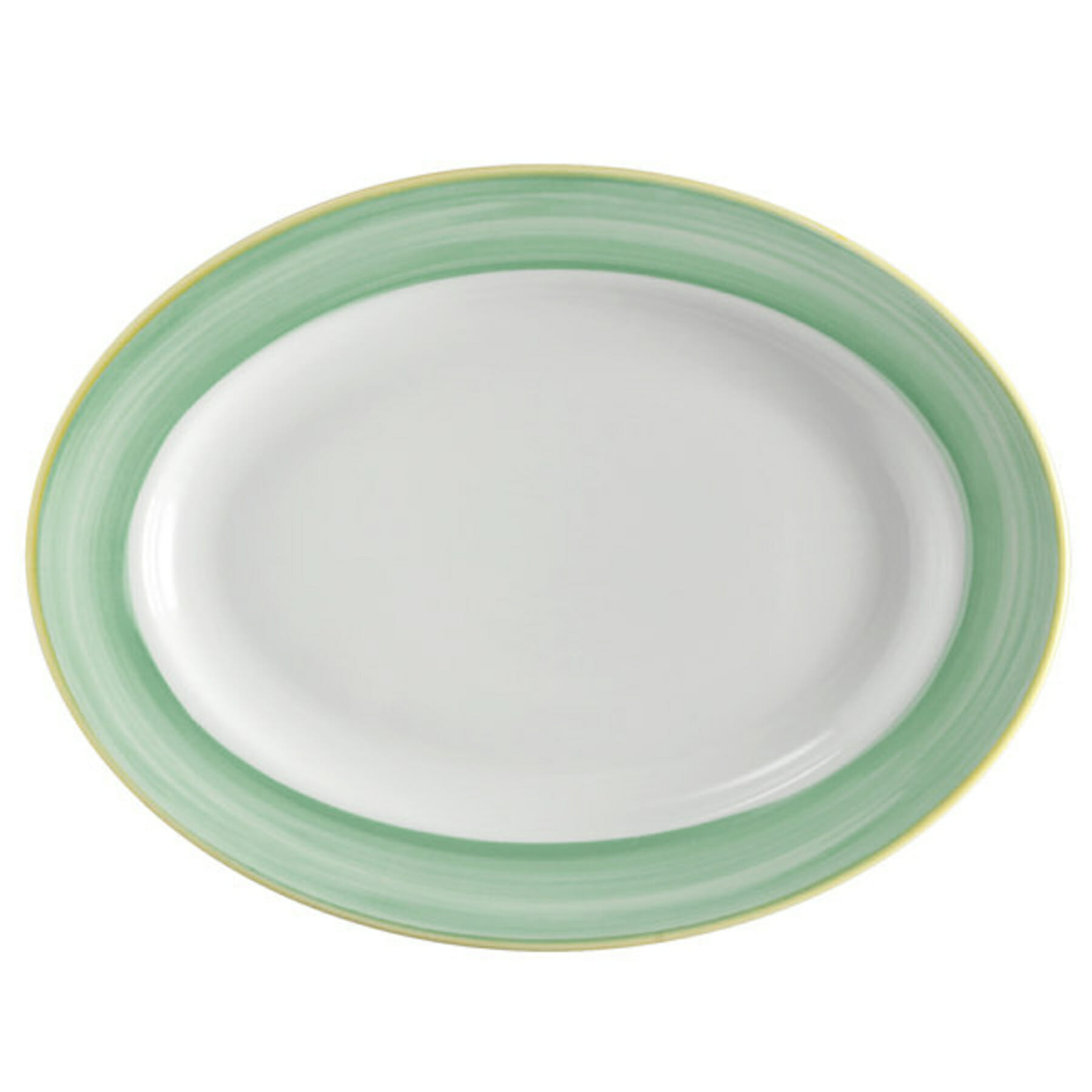 G.E.T. Enterprises PA1603907612 Corona Calypso 10" Oval Green Porcelain Platter