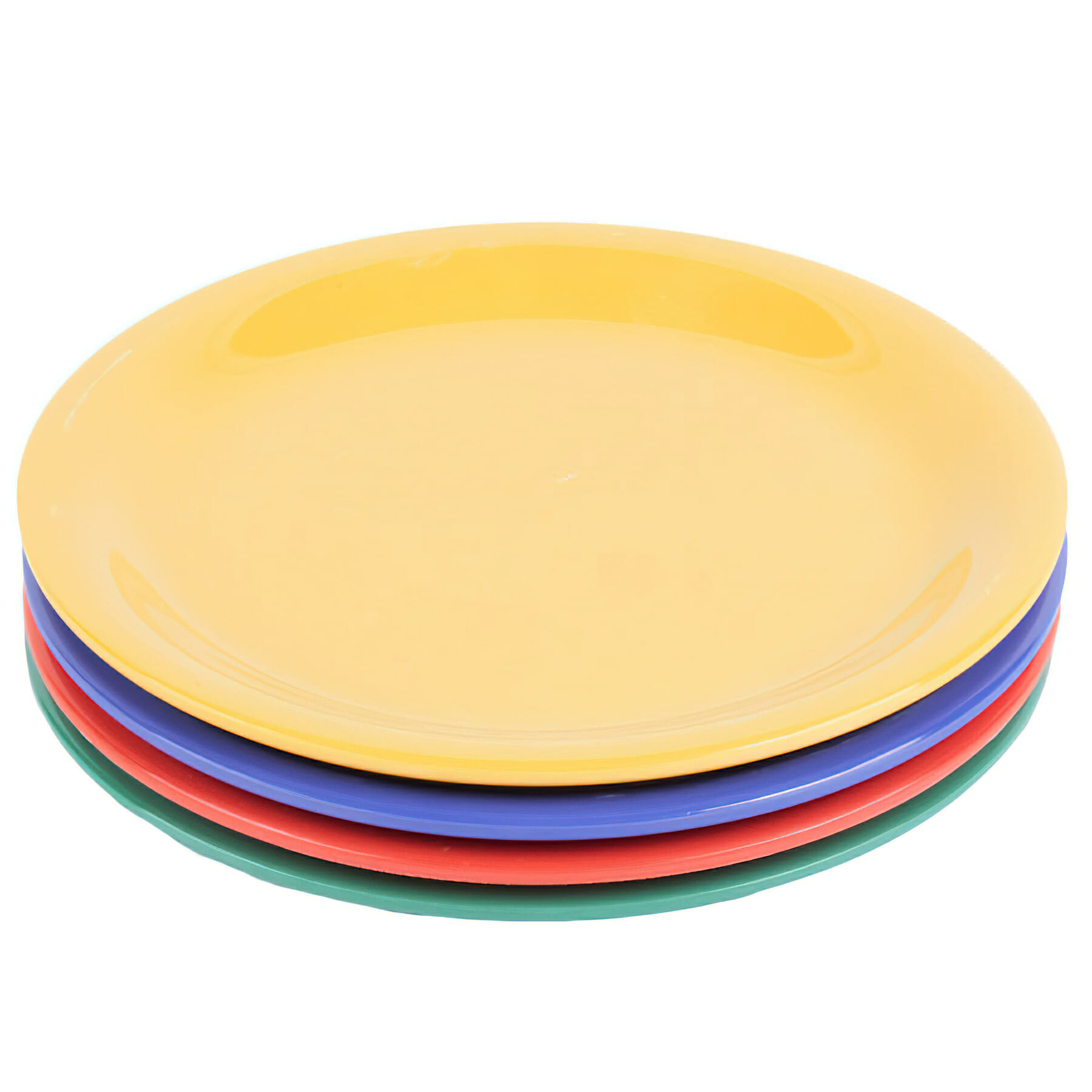 G.E.T. Enterprises NP-6-MIX Diamond Mardi Gras 6-9/16" Round Multi Color Melamine Plate