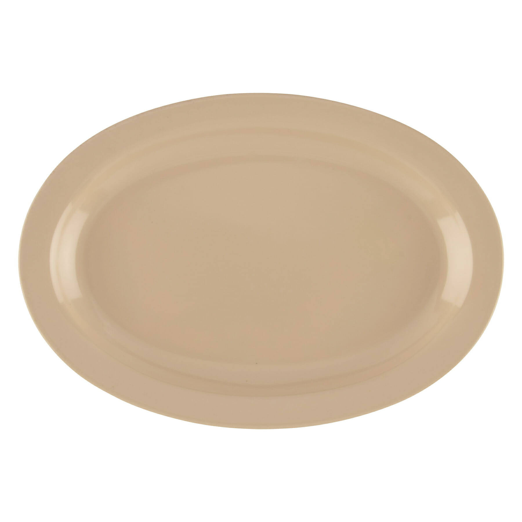 G.E.T. Enterprises OP-610-T Supermel 10" Oval Tan Melamine Platter
