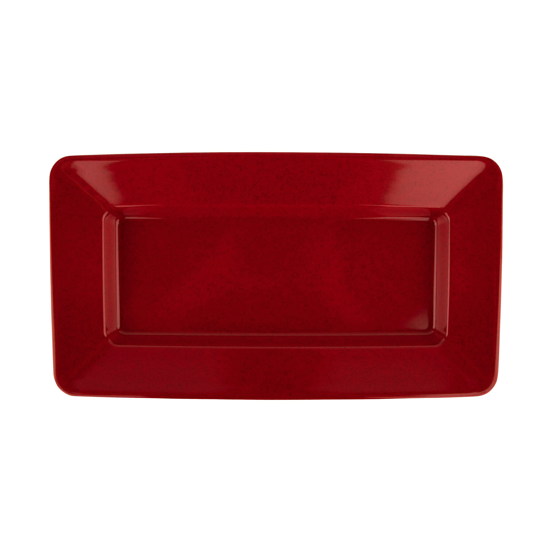 G.E.T. Enterprises ML-10-RSP Red Sensation 15" Rectangle Red Melamine Plate