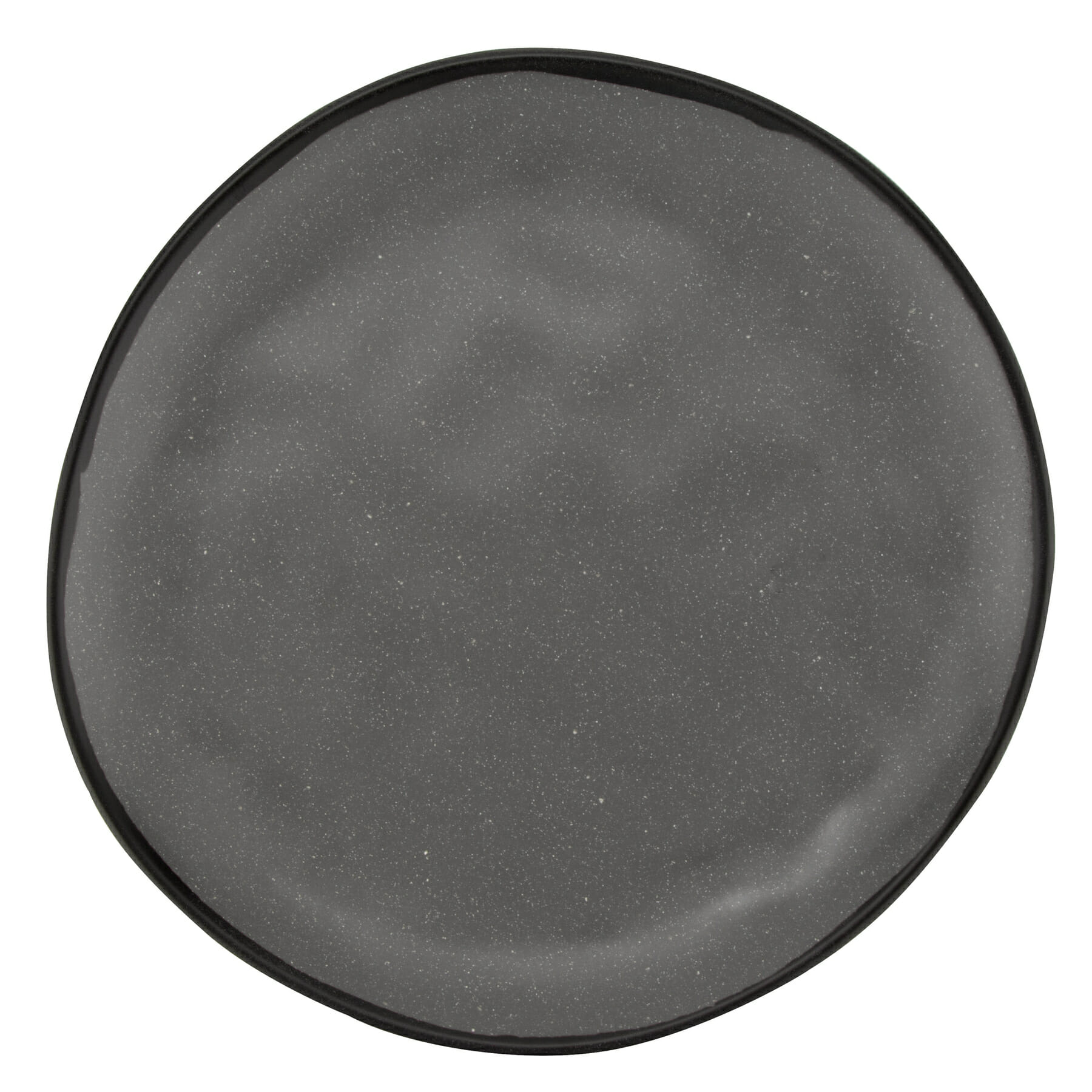 G.E.T. Enterprises CS-90-GR Pottery Market Matte 9" Round Speckled Gray Melamine Plate