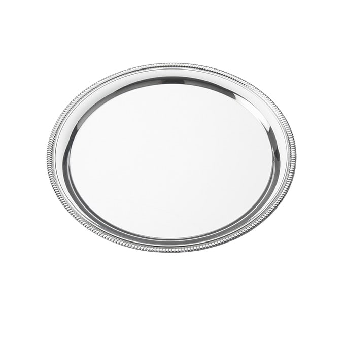 American Metalcraft SST12 12" Round Stainless Steel Royal Touch™ Serving Tray