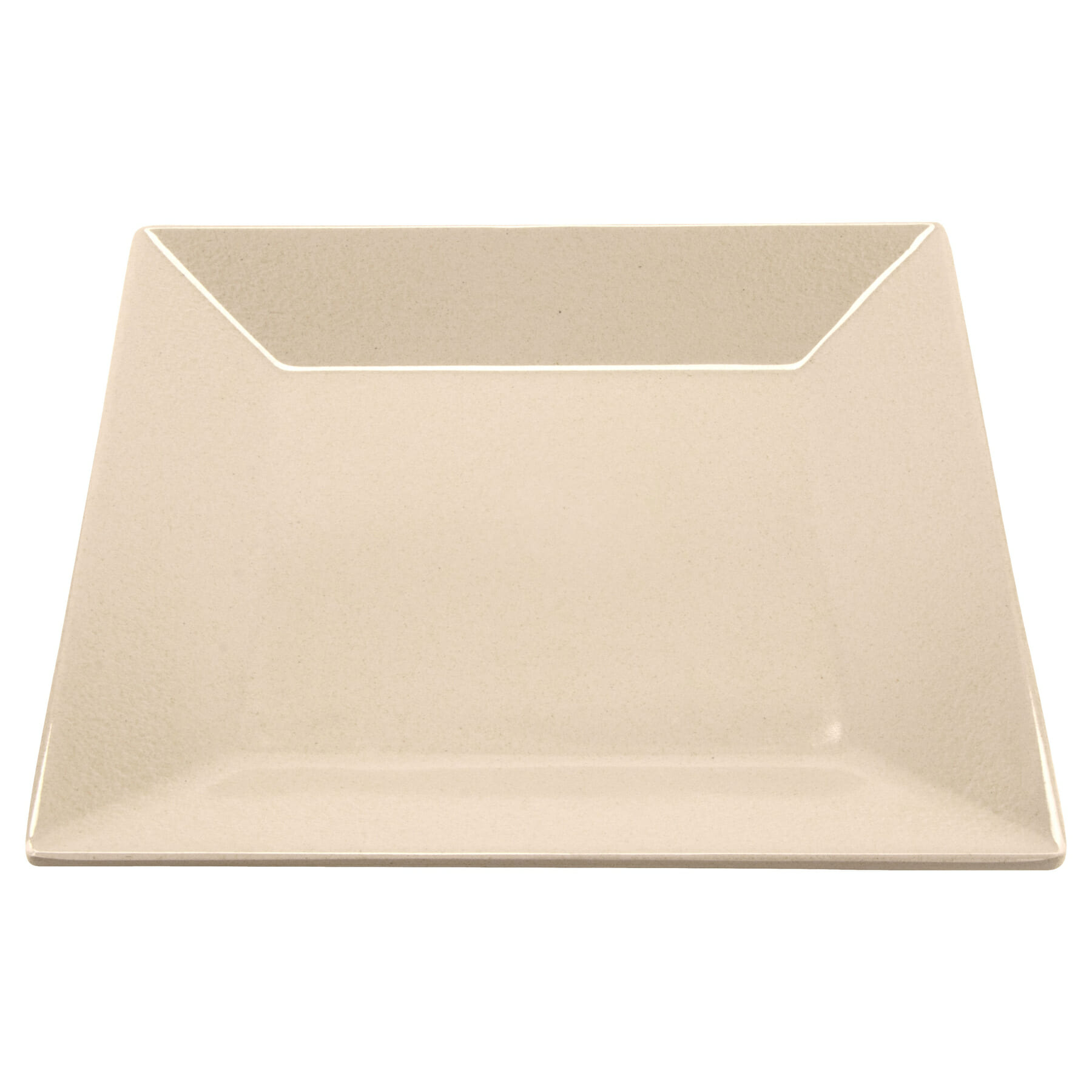 G.E.T. Enterprises BAM-1103 Bamboomel 8" Square Tan Bamboo Melamine Plate