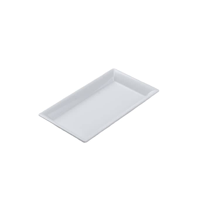 American Metalcraft MEL19 14-1/4" x 7-1/2" White Melamine Endurance™ Platter