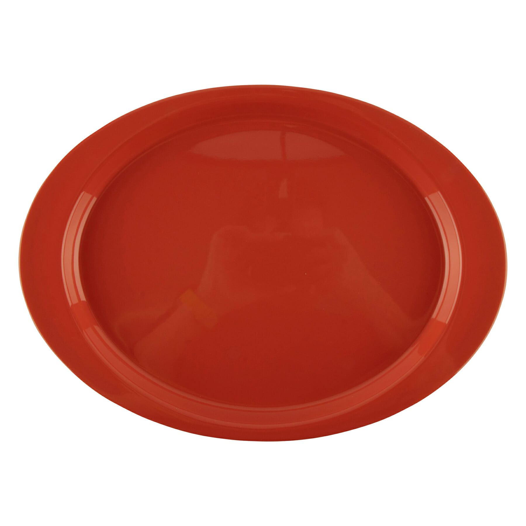 G.E.T. Enterprises OP-145-RO Diamond Mardi Gras 14-3/4" Oval Rio Orange Melamine Platter