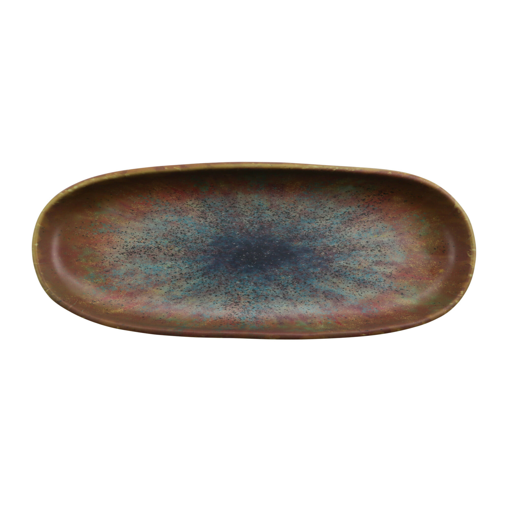 G.E.T. Enterprises 21143-CAI Cheforward Savor 13" Oval Clay Azul Iris Melamine Plate
