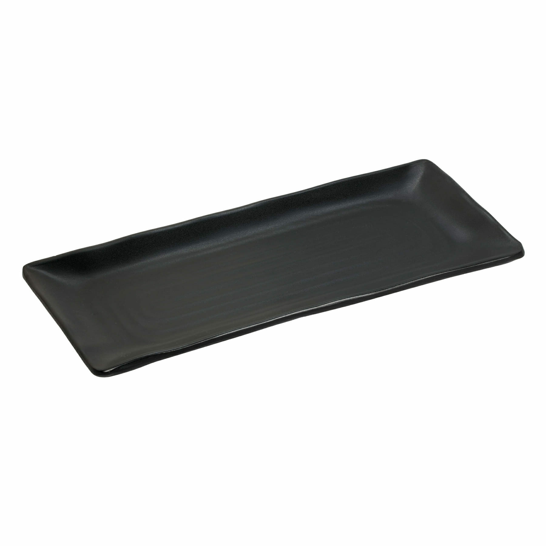 G.E.T. Enterprises RP-1253-BK Nara 12" Rectangle Black Melamine Platter